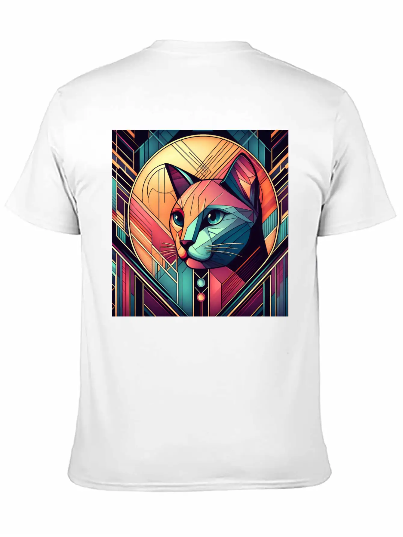 Stained Glass Cat Soft Cotton Short Sleeve Tee – Unisex Wardrobe Staple