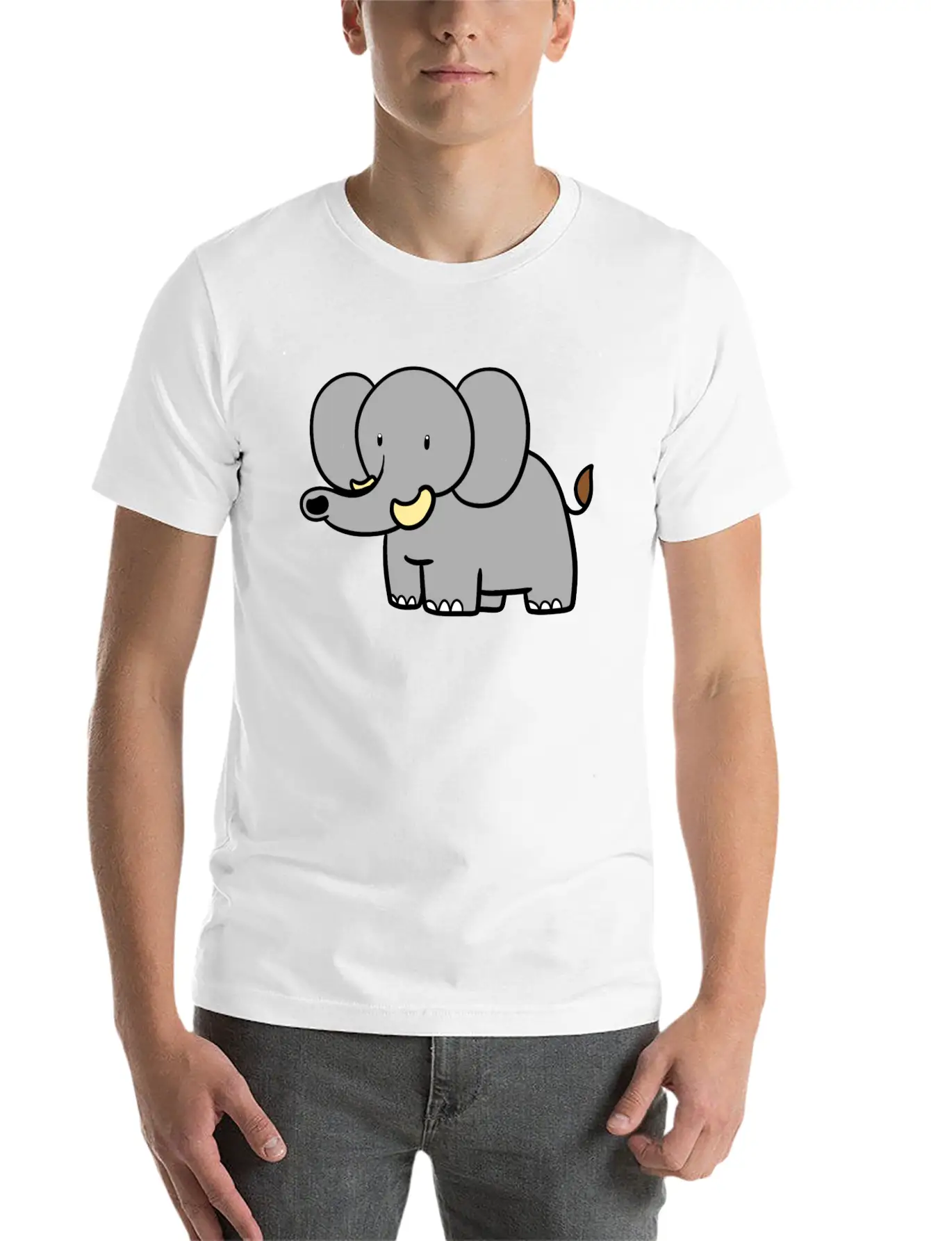 Standing Elephant Unisex Casual T-Shirt – Clean Design For Daily Comfort