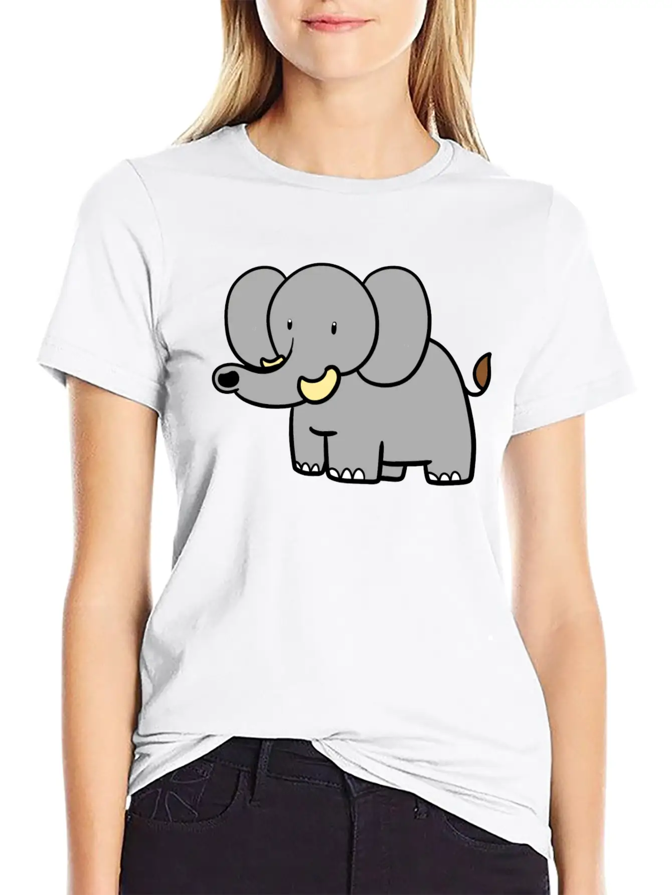 Standing Elephant Unisex Casual T-Shirt – Clean Design For Daily Comfort