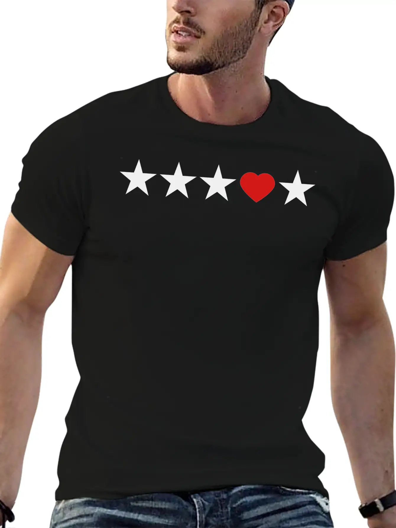 Star Heart Love Be Different Shape Symbols Unisex Casual T-Shirt – Clean Design For Daily Comfort