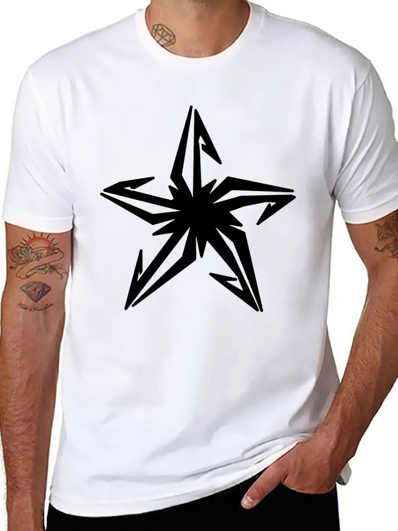 Star Hook Symbol Unisex Casual T-Shirt – Clean Design For Daily Comfort