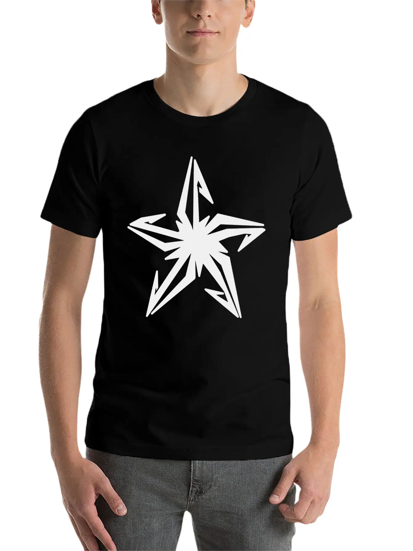 Star Hook Symbol Unisex Casual T-Shirt – Clean Design For Daily Comfort