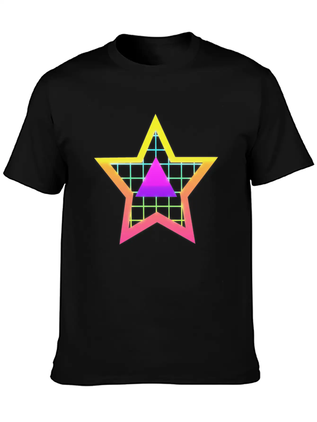 Star Neon Vintage Retro Style 90s Unisex Casual T-Shirt – Clean Design For Daily Comfort