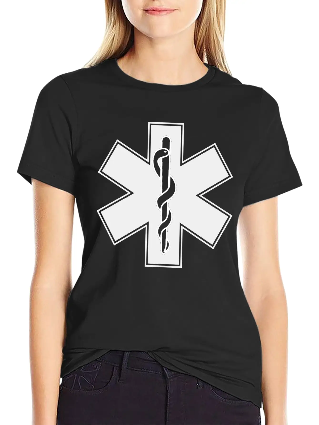 Star Of Life (Light Gray) Essential Cotton Tee For Daily Outfits – Unisex Style