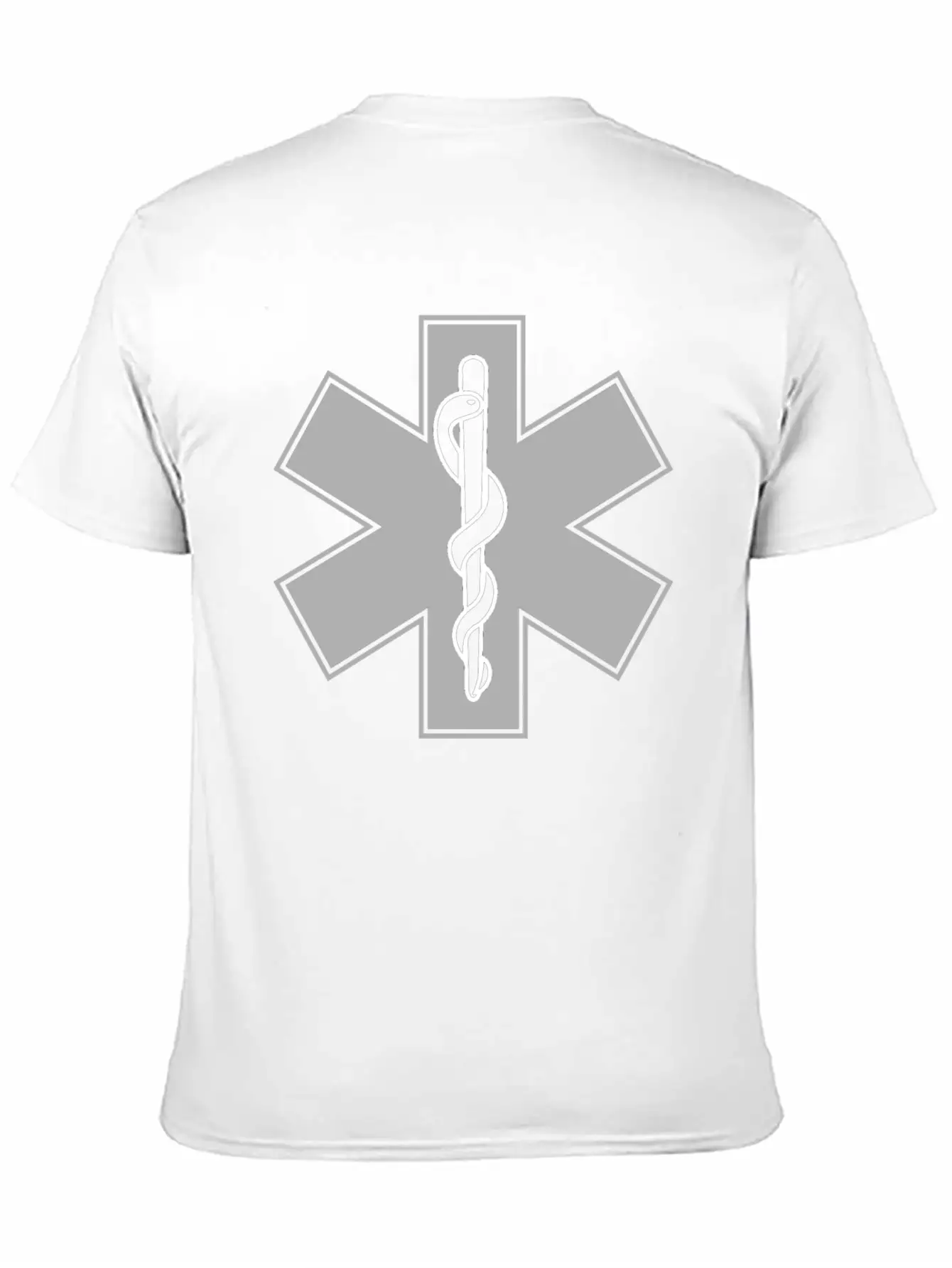 Star Of Life (Light Gray) Essential Cotton Tee For Daily Outfits – Unisex Style