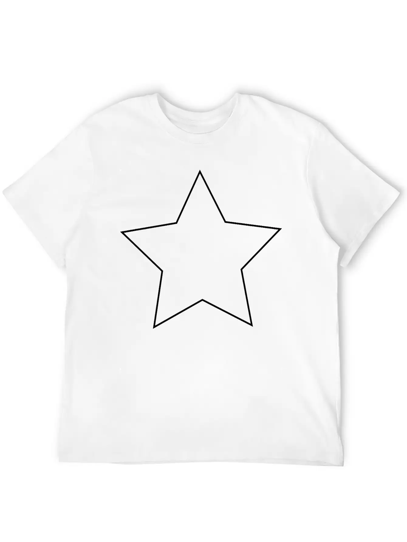 Star, Star, Star, Black, White Sky, Symbol, Luck Unisex Casual T-Shirt – Clean Design For Daily Comfort