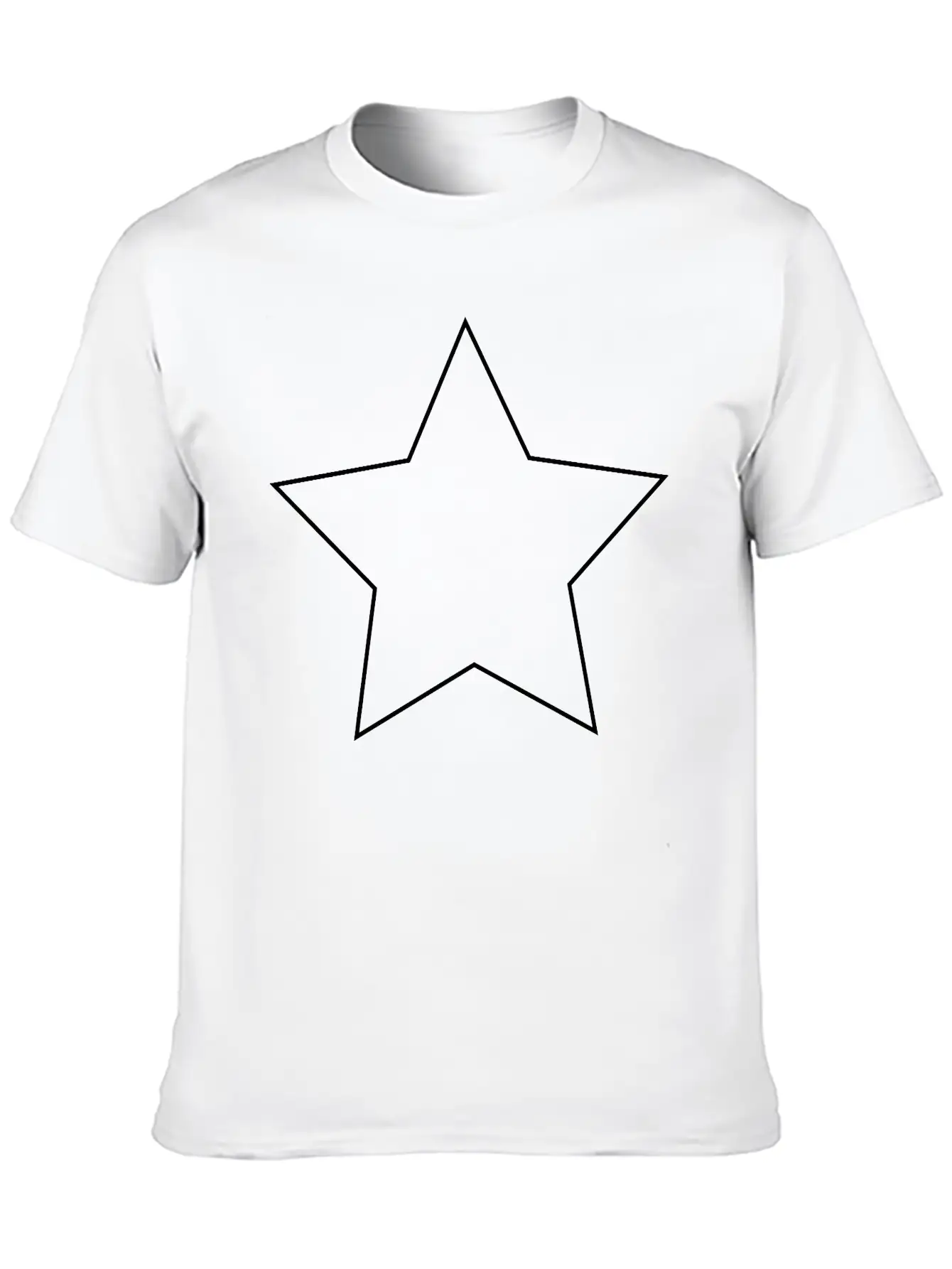 Star, Star, Star, Black, White Sky, Symbol, Luck Unisex Casual T-Shirt – Clean Design For Daily Comfort