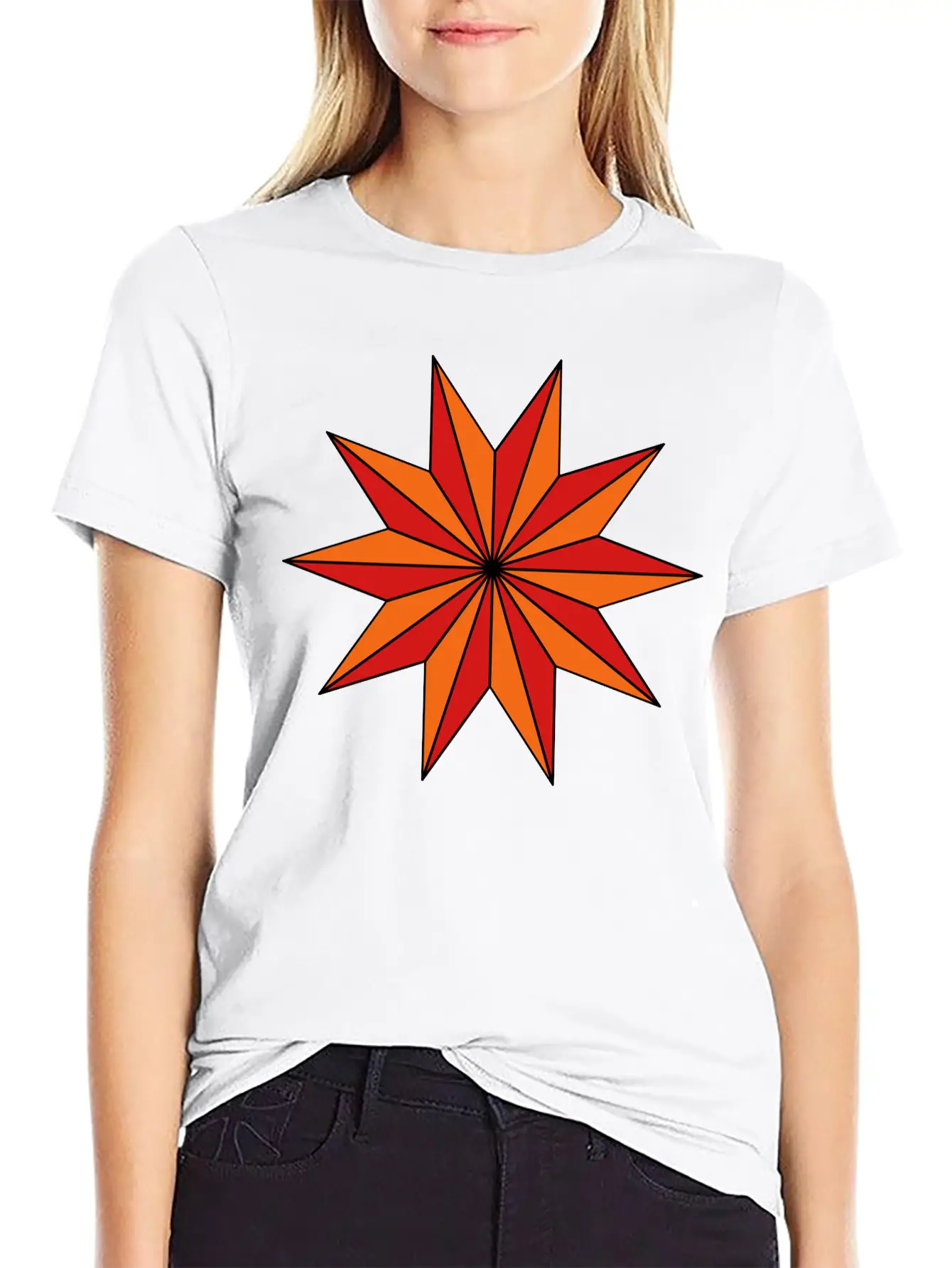Star With 10 Rays Unisex Casual T-Shirt – Clean Design For Daily Comfort
