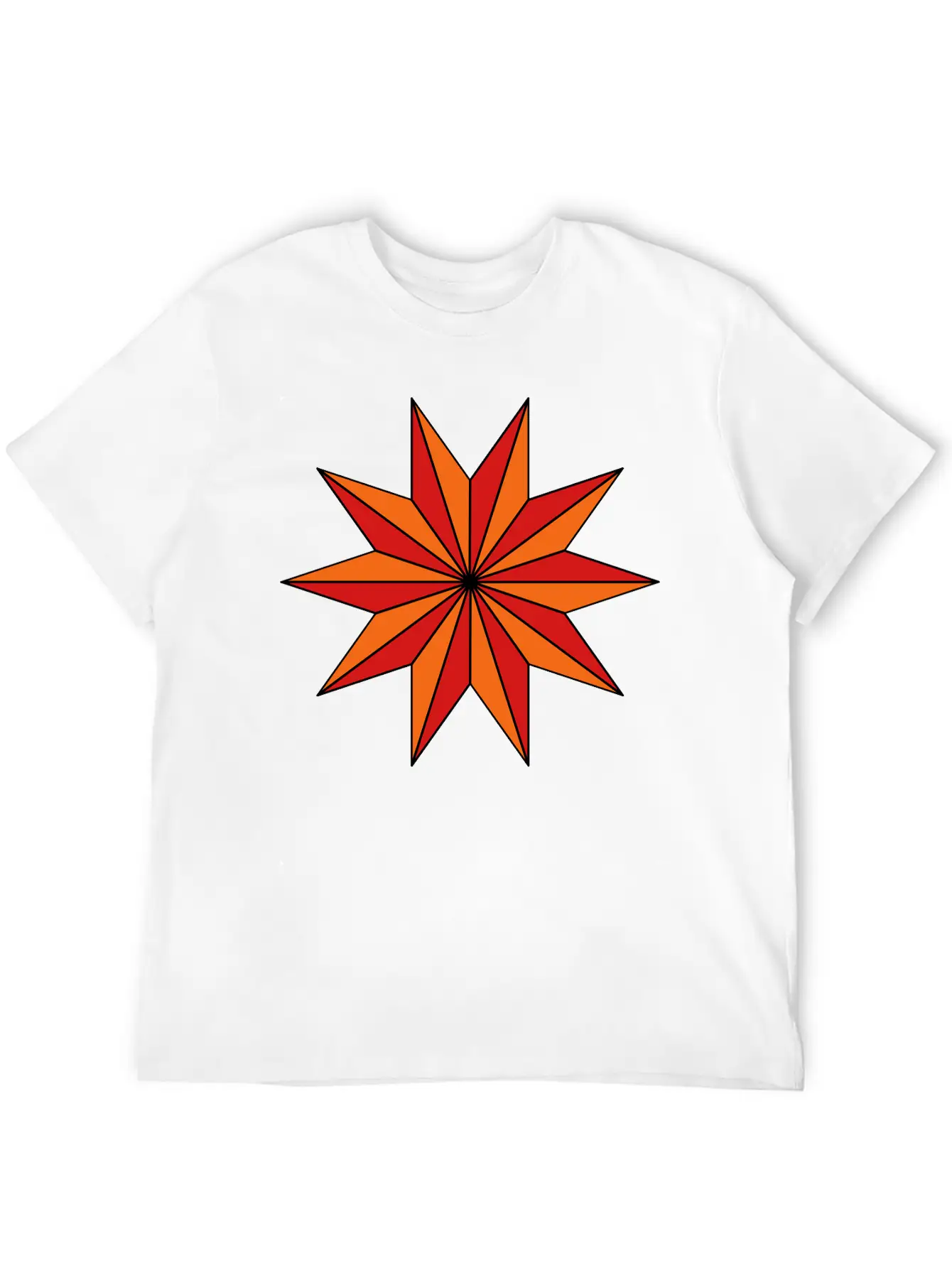 Star With 10 Rays Unisex Casual T-Shirt – Clean Design For Daily Comfort