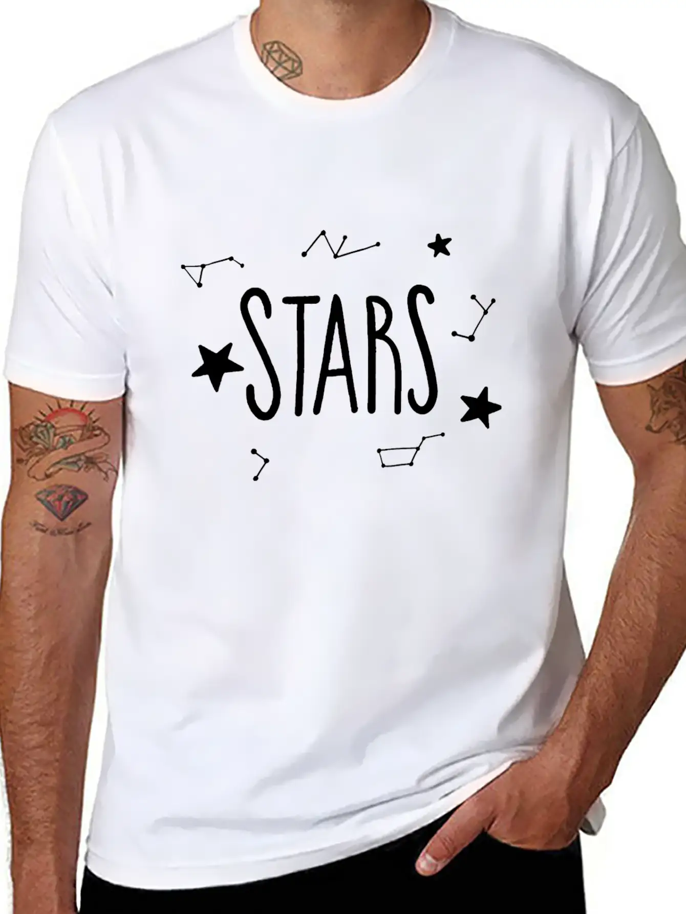 Star Zodiac Style Essential Cotton Tee For Daily Outfits – Unisex Style