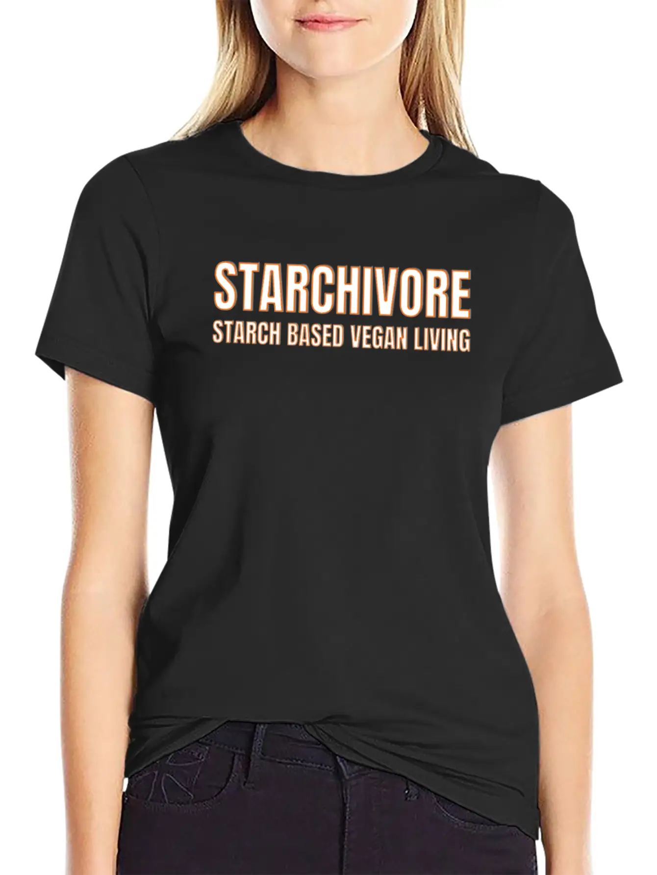 Starchivore Starch Based Vegan Living Plant Based Unisex Casual T-Shirt – Clean Design For Daily Comfort