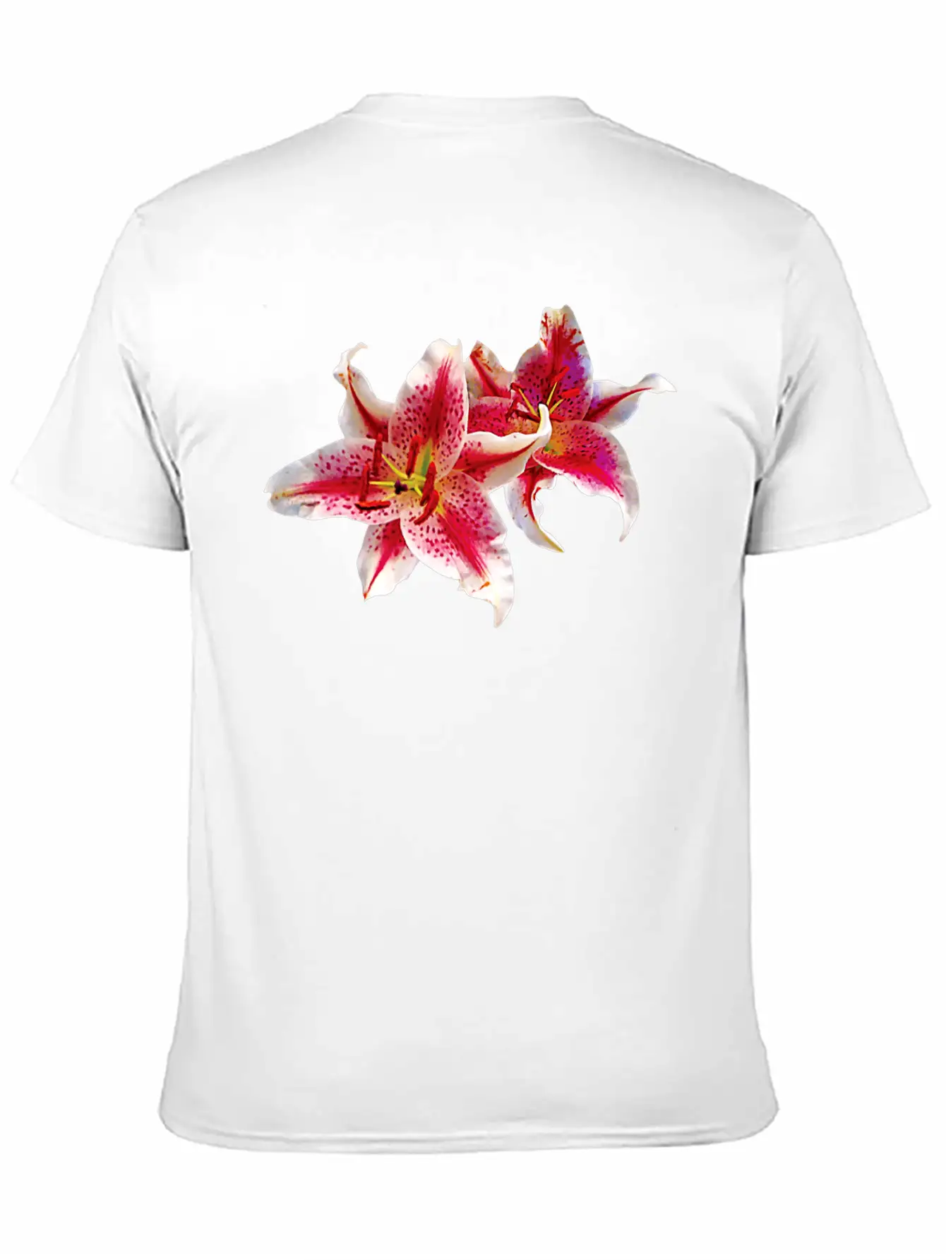 Stargazer Lily Pair Basic Graphic T-Shirt – Daily Comfort In Soft Cotton
