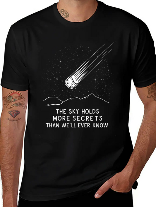 Stargazing Adventures Under The Meteor Shower Basic Graphic T-Shirt – Daily Comfort In Soft Cotton