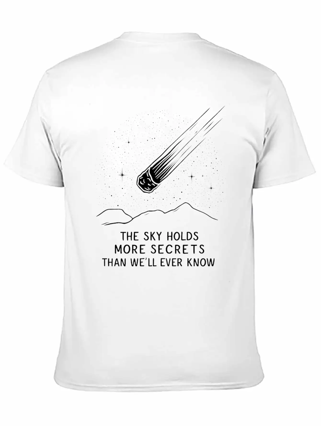 Stargazing Adventures Under The Meteor Shower Basic Graphic T-Shirt – Daily Comfort In Soft Cotton