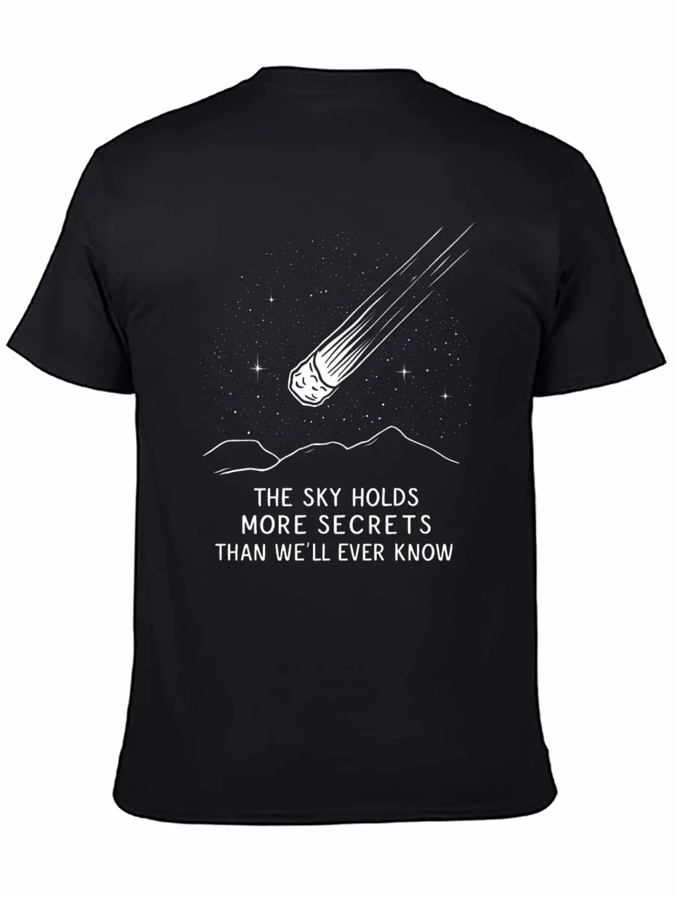 Stargazing Adventures Under The Meteor Shower Basic Graphic T-Shirt – Daily Comfort In Soft Cotton