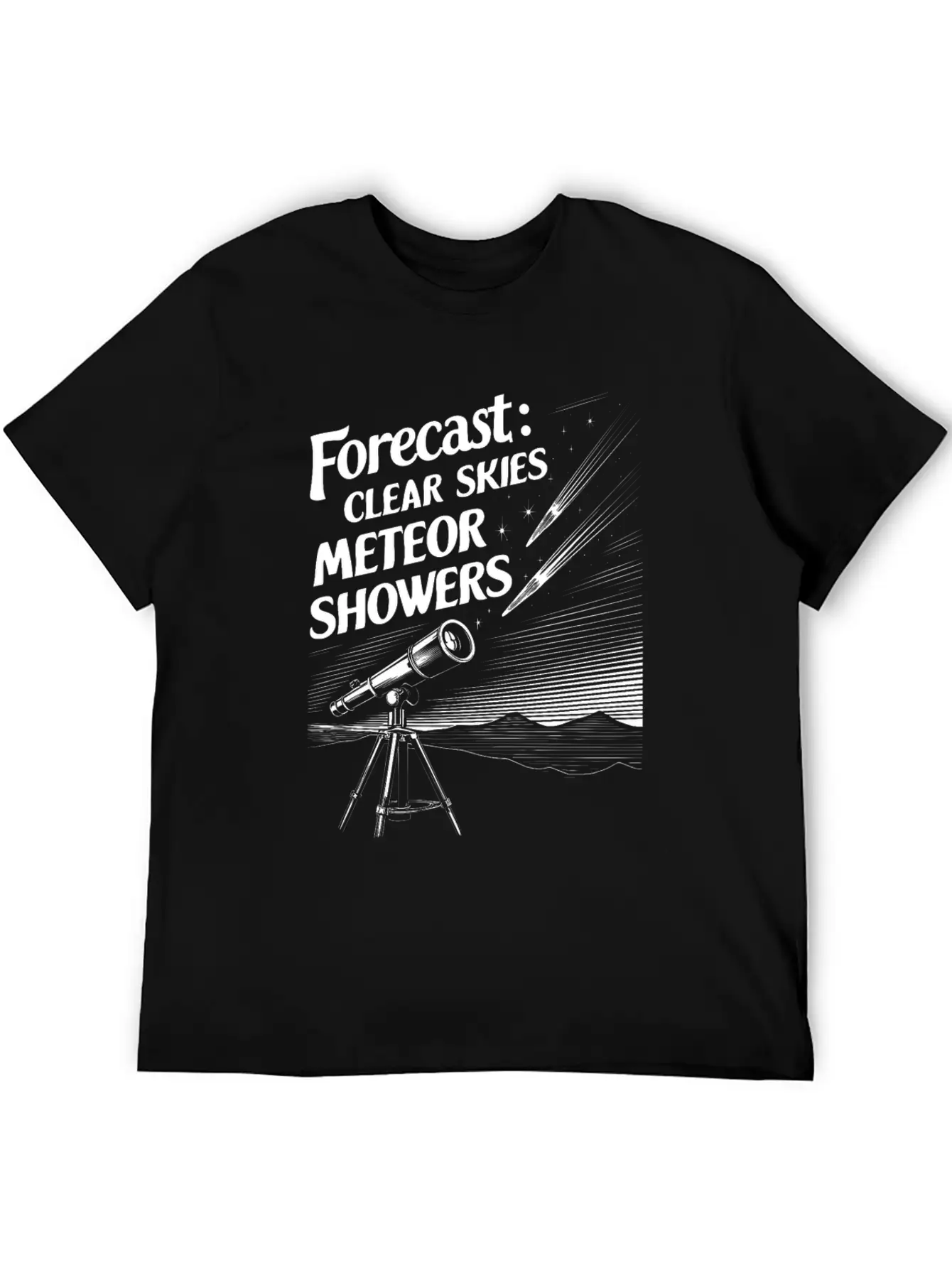 Stargazing Adventures Under The Meteor Shower Stylish Everyday T-Shirt – Unisex Basic Cotton Tee