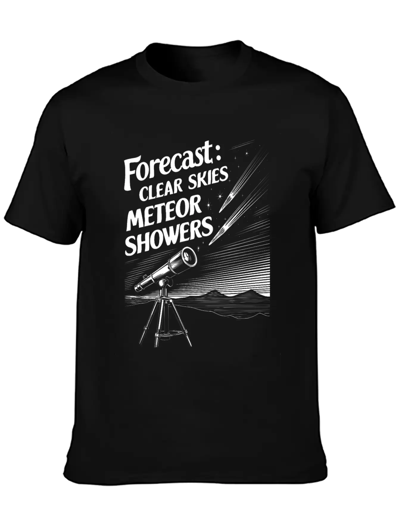 Stargazing Adventures Under The Meteor Shower Stylish Everyday T-Shirt – Unisex Basic Cotton Tee
