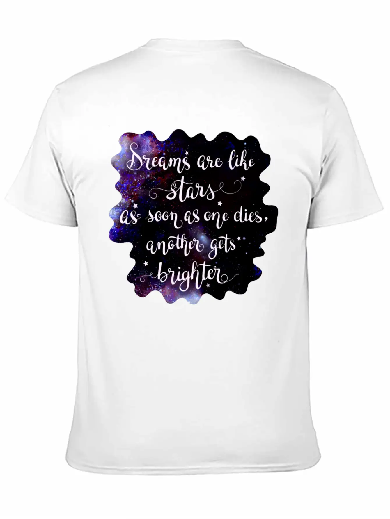 Starry Quotes Galaxy Motivational Quote Dreams Modern Fit Casual T-Shirt – Clean And Versatile Design