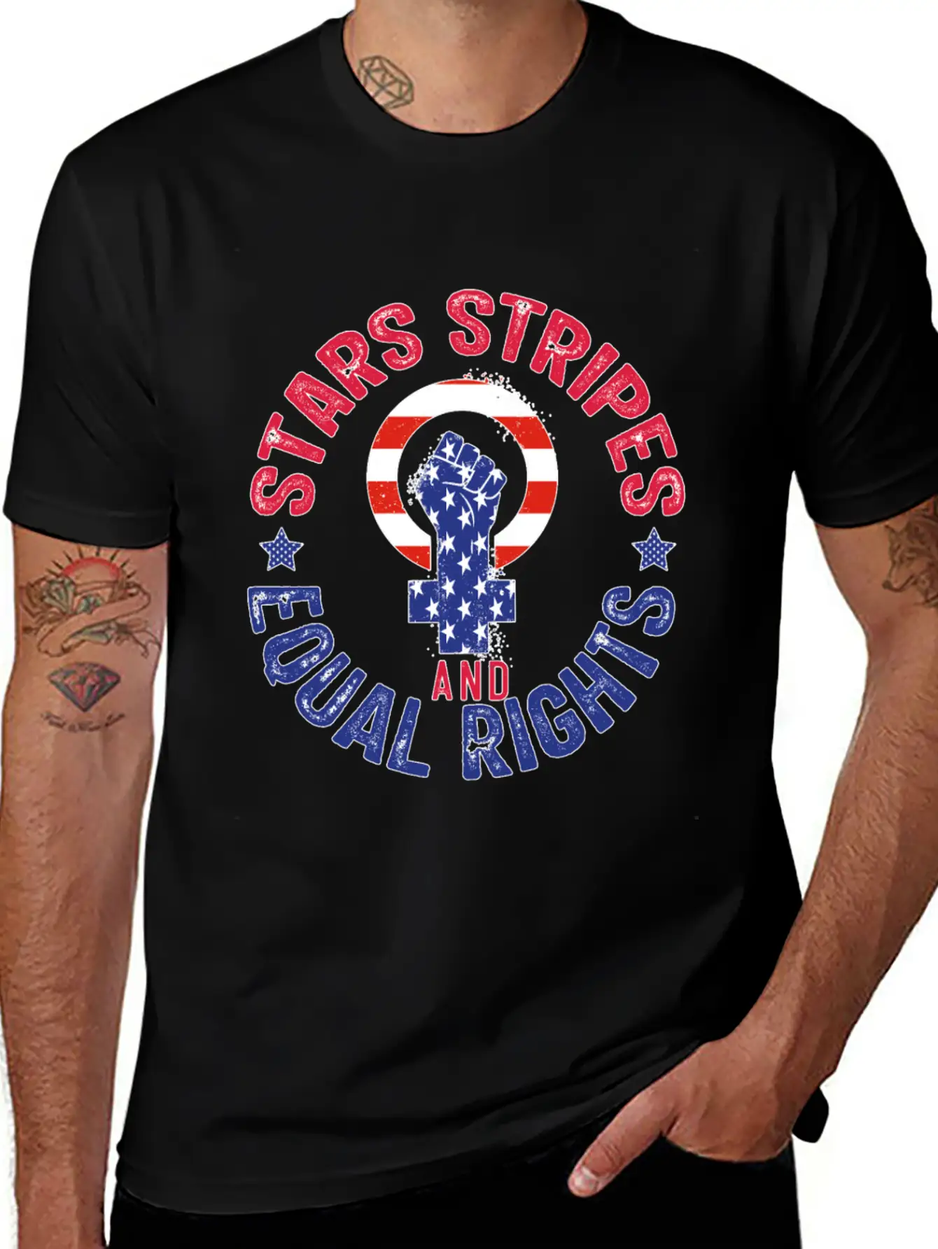 Stars Stripes And Equal Rights, Pro Choice, Female Modern Fit Casual T-Shirt ��� Clean And Versatile Design