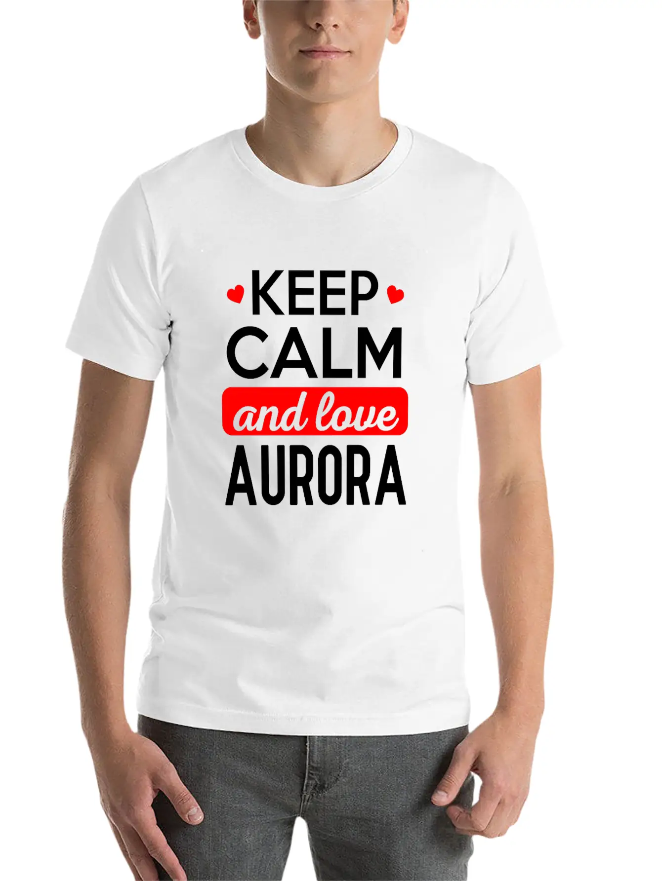 Stay Calm And Dear Aurora Modern Fit Casual T-Shirt – Clean And Versatile Design