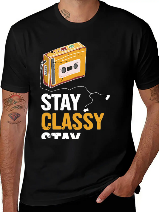 Stay Classy Stay Awesome Essential Cotton Tee For Daily Outfits – Unisex Style