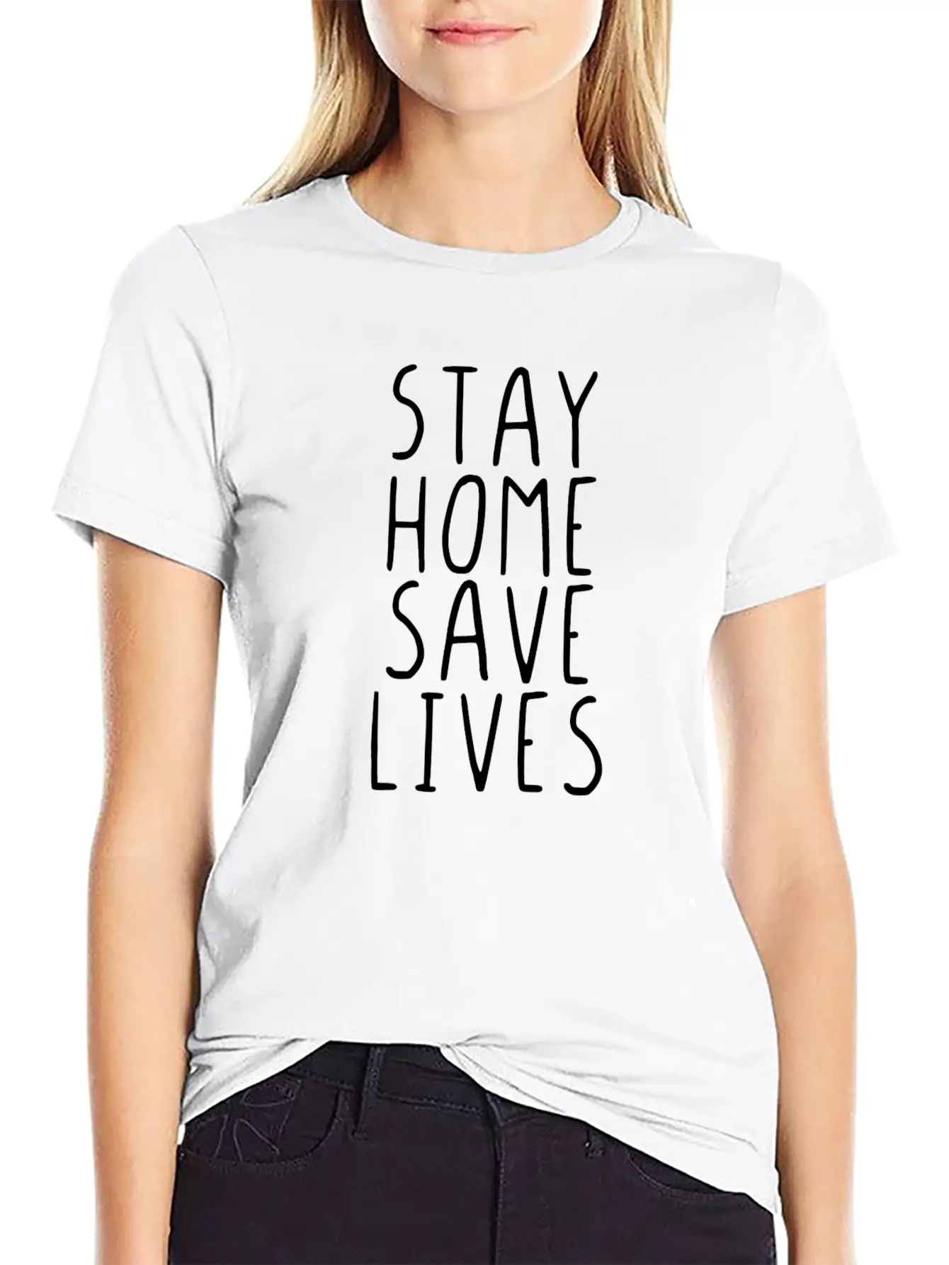 Stay Home Save Lives Unisex Casual T-Shirt – Clean Design For Daily Comfort