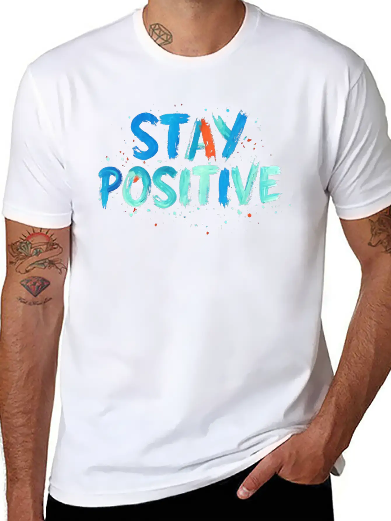 Stay Positive Soft Cotton Short Sleeve Tee – Unisex Wardrobe Staple