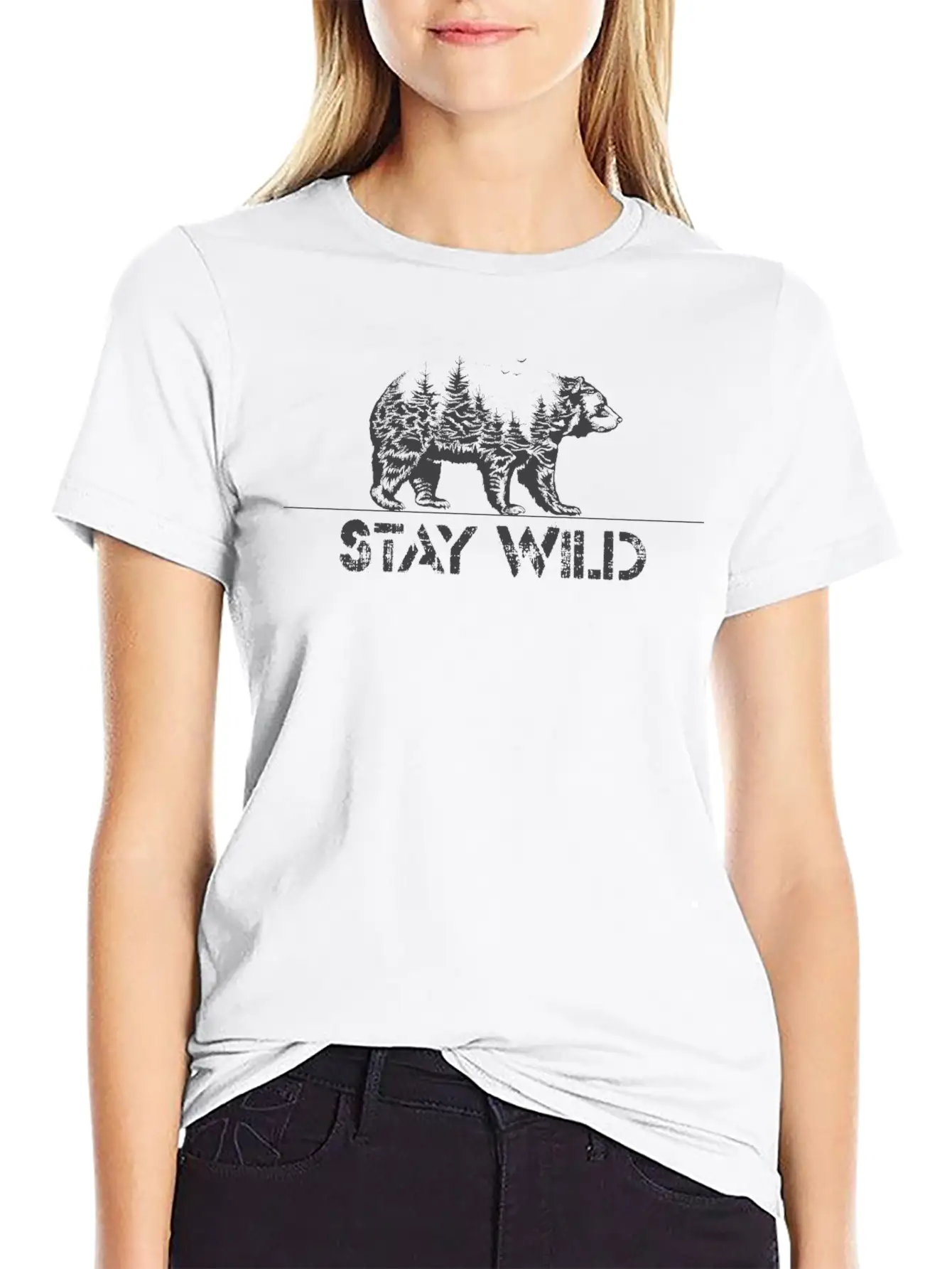 Stay Wild Basic Graphic T-Shirt – Daily Comfort In Soft Cotton