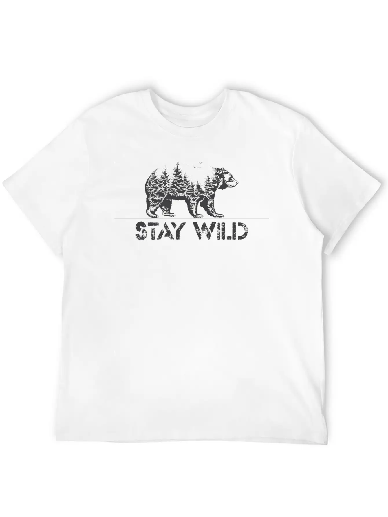 Stay Wild Basic Graphic T-Shirt – Daily Comfort In Soft Cotton