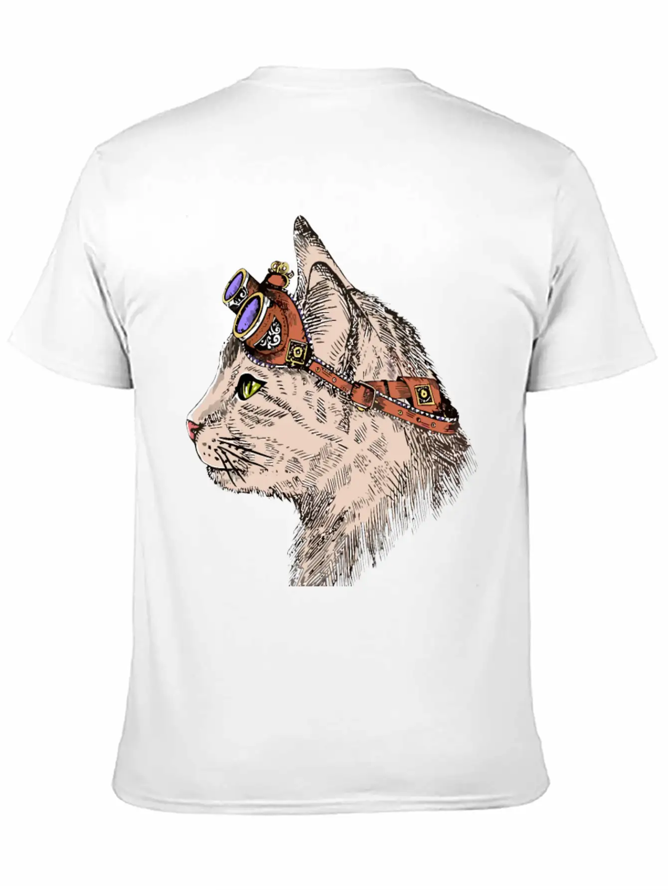 Steam Punk Cat Modern Fit Casual T-Shirt – Clean And Versatile Design