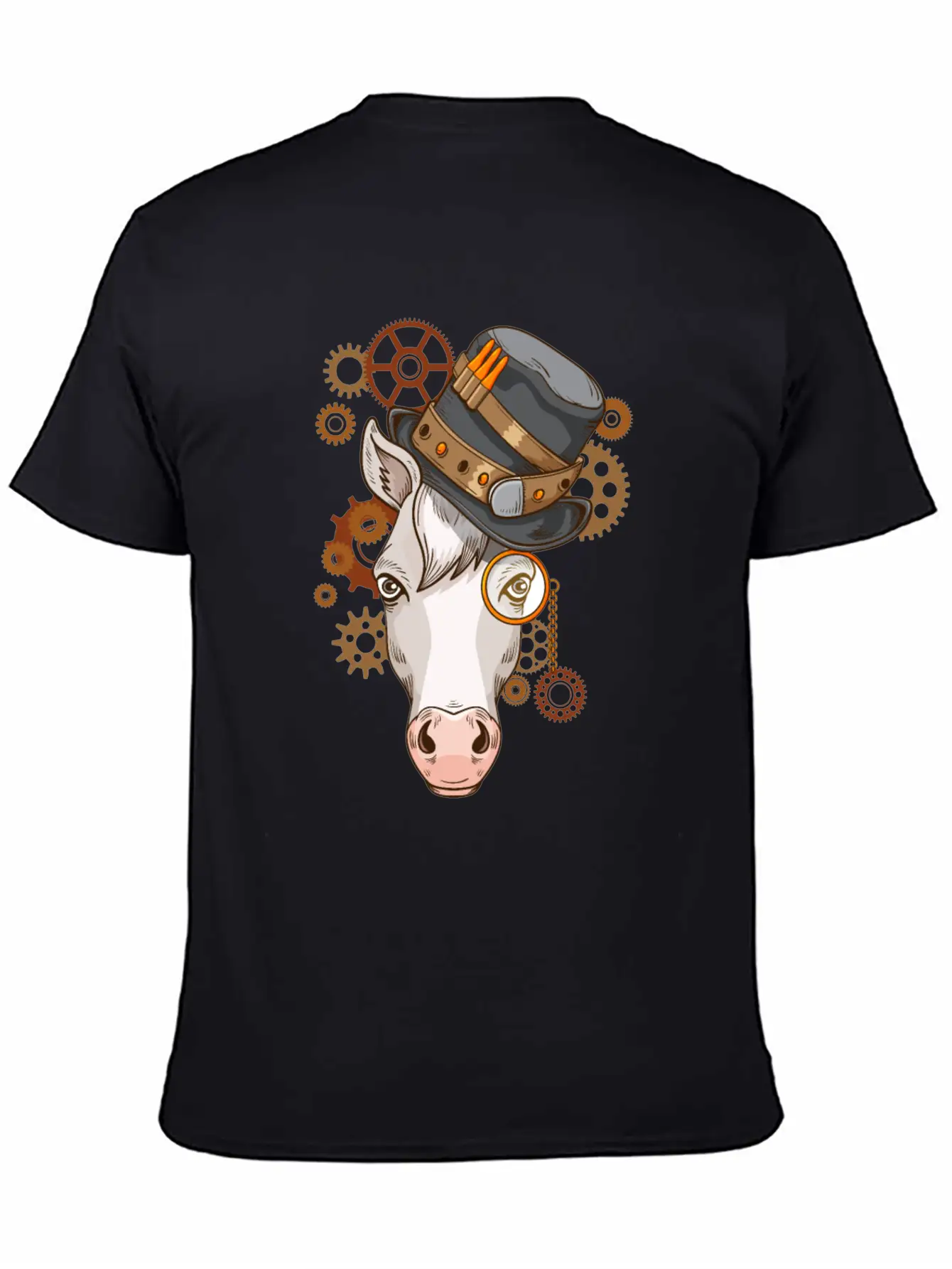 Steampunk Horse Riding Victorian Horses Steampunk Lightweight Cotton T-Shirt – Daily Comfort Graphic Shirt