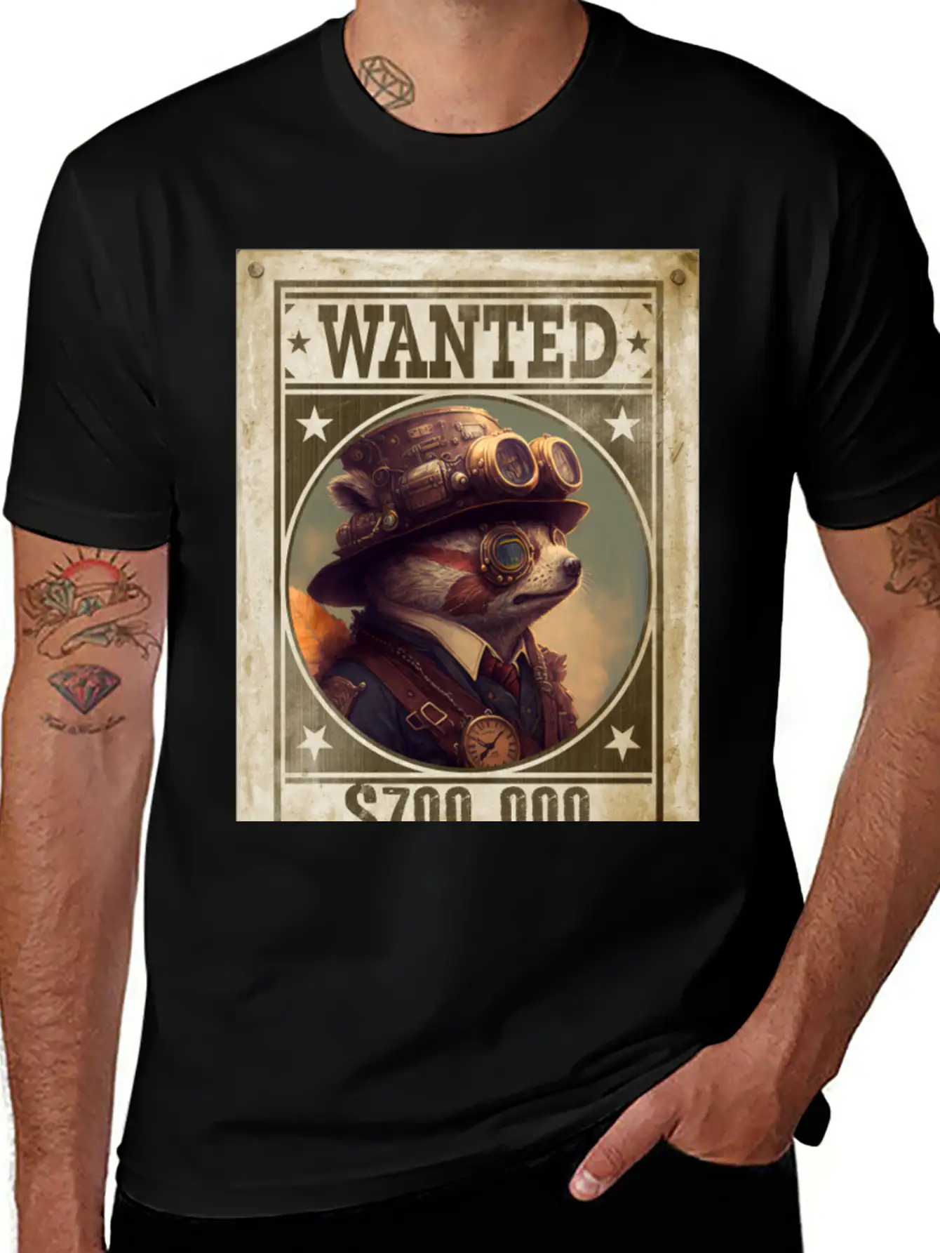 Steampunk Sloth The Fugitive Relaxed Everyday Tee – Lightweight And Durable Cotton