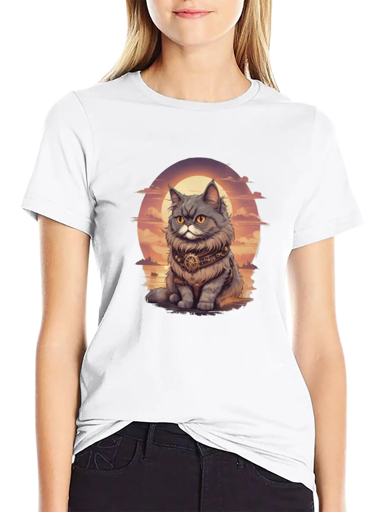 Steamy Persian Twilight Lightweight Cotton T-Shirt – Daily Comfort Graphic Shirt