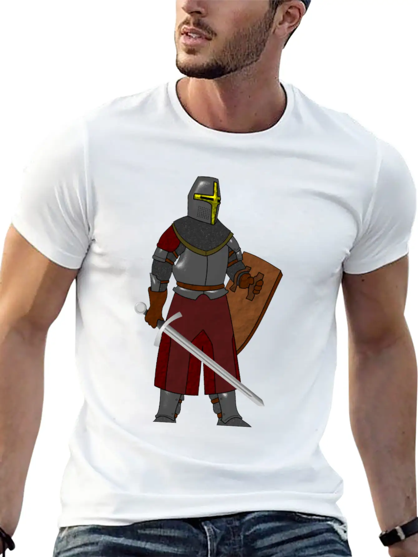 Steel Plate Armor Basic Graphic T-Shirt – Daily Comfort In Soft Cotton