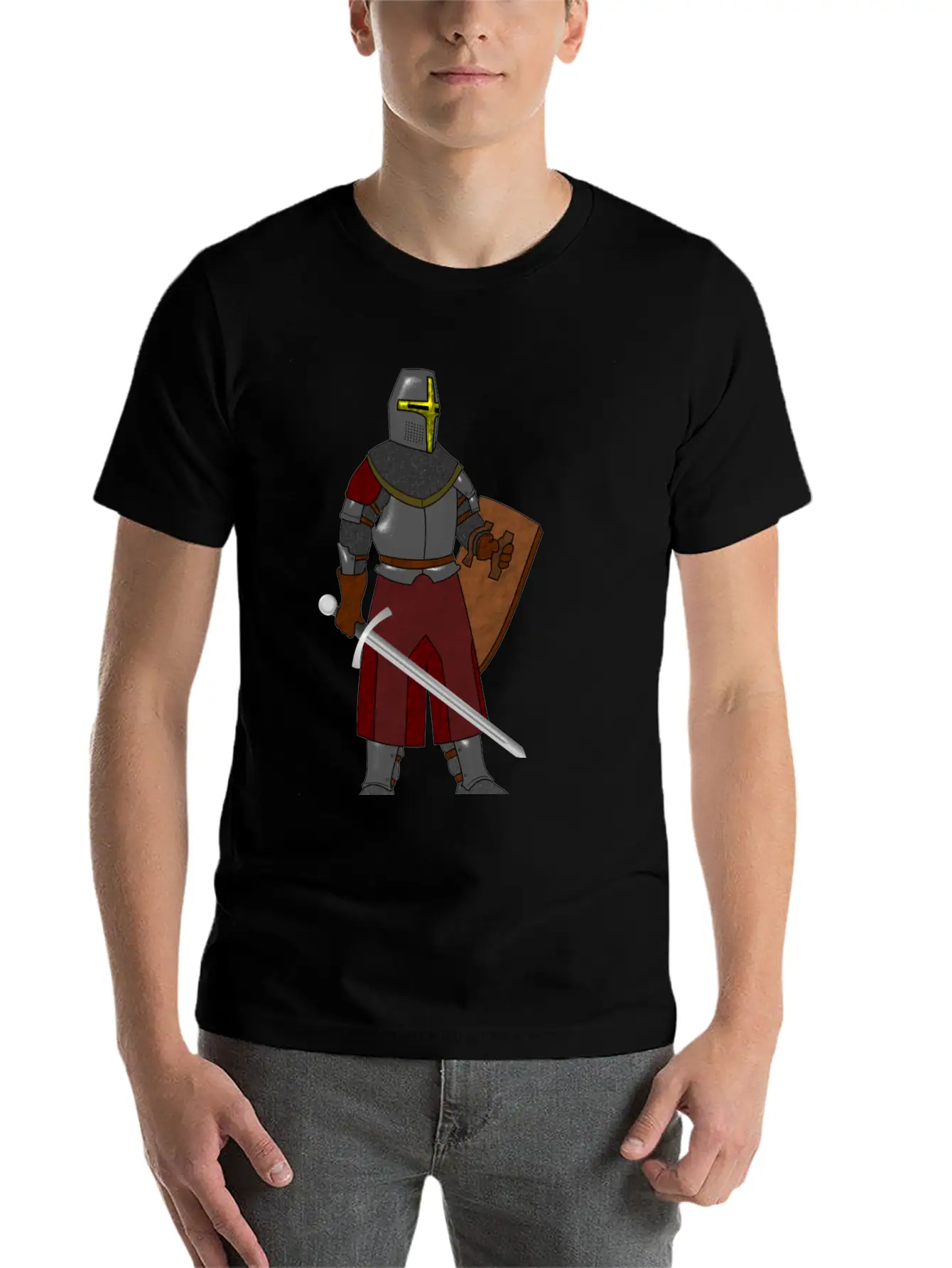 Steel Plate Armor Classic Fit Graphic Tee For Daily Comfort – Unisex Cotton Shirt