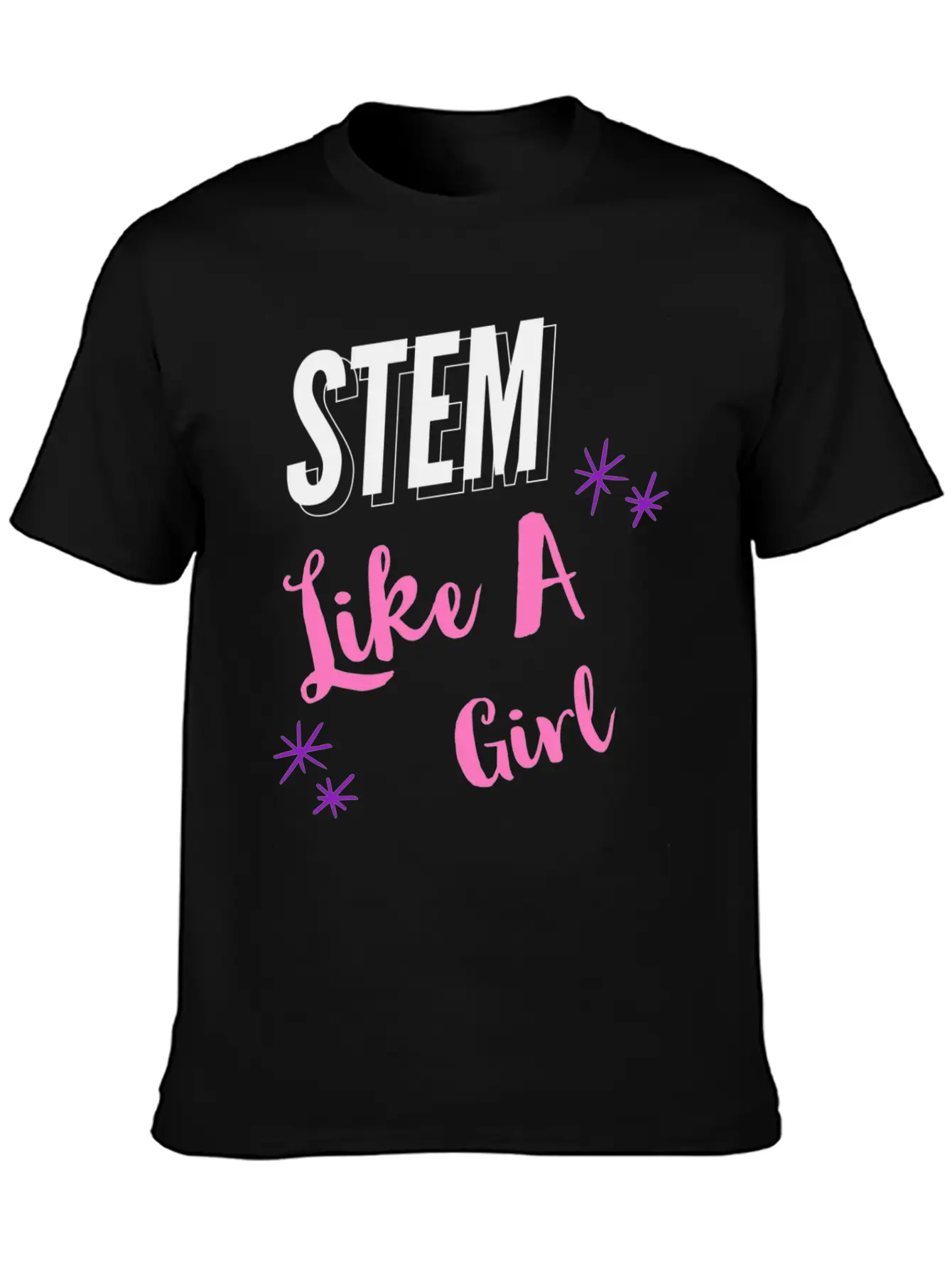 STEM Like A Girl Classic Fit Graphic Tee For Daily Comfort – Unisex Cotton Shirt