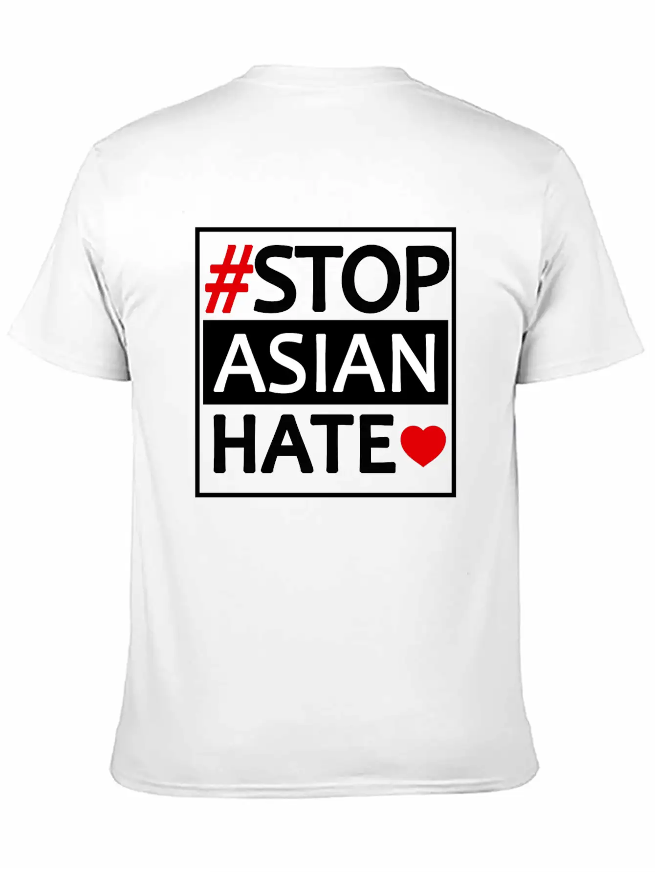 STOP ASIAN HATE Basic Graphic T-Shirt – Daily Comfort In Soft Cotton