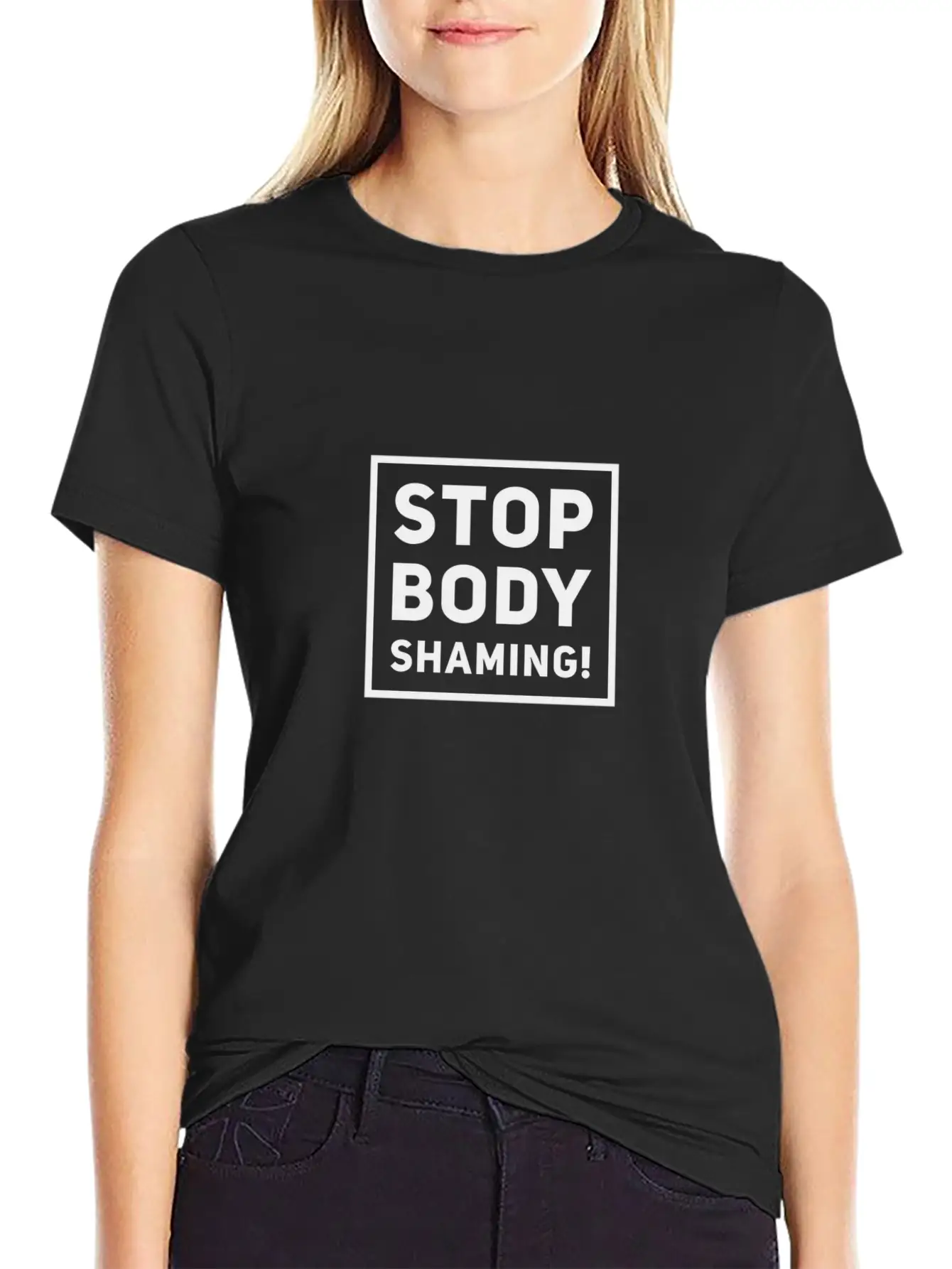 Stop Body Shaming Fat Shaming Gift Idea Basic Graphic T-Shirt – Daily Comfort In Soft Cotton