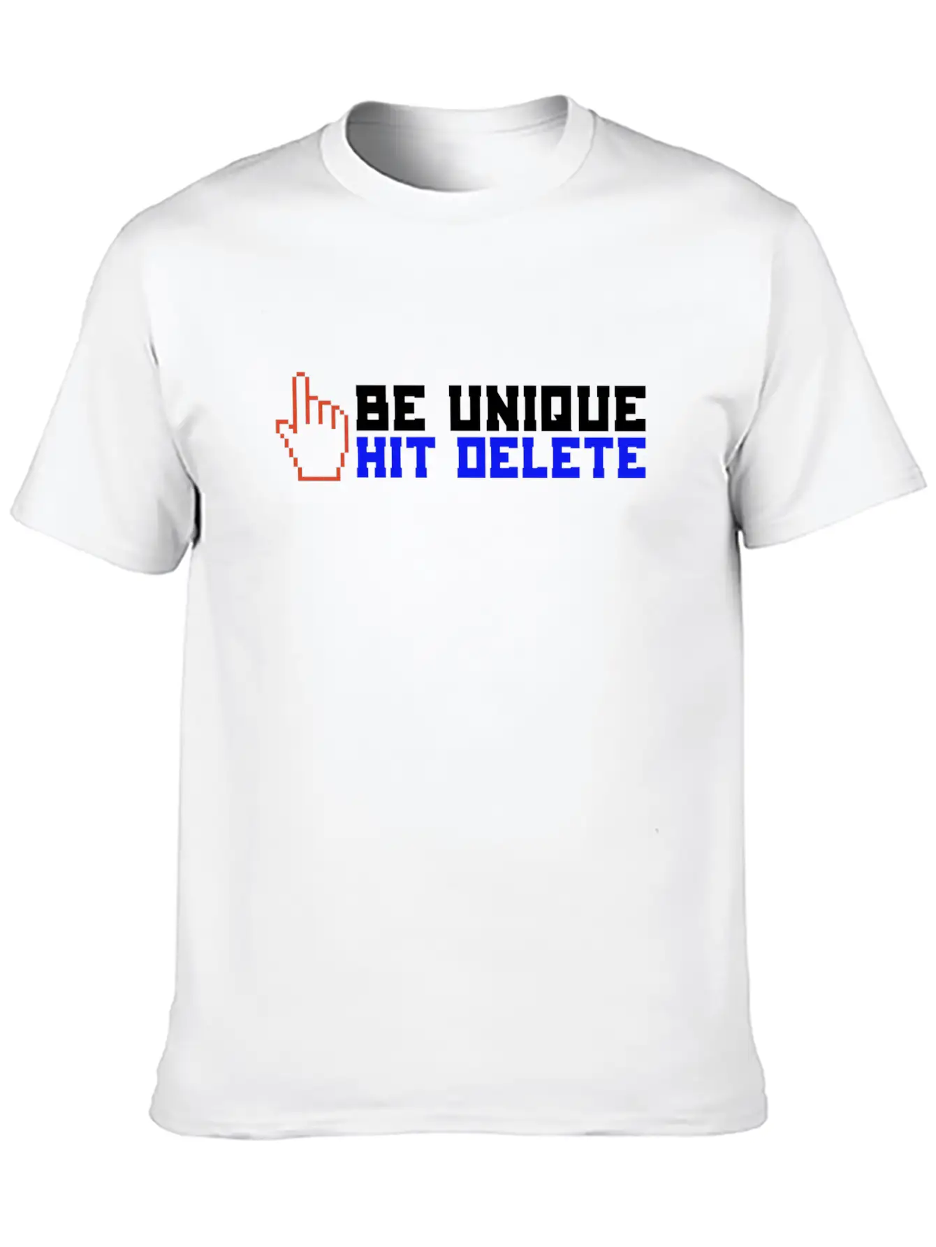 Stop Cyberbullies Be Unique Hit Delete Anti Classic Fit Graphic Tee For Daily Comfort – Unisex Cotton Shirt