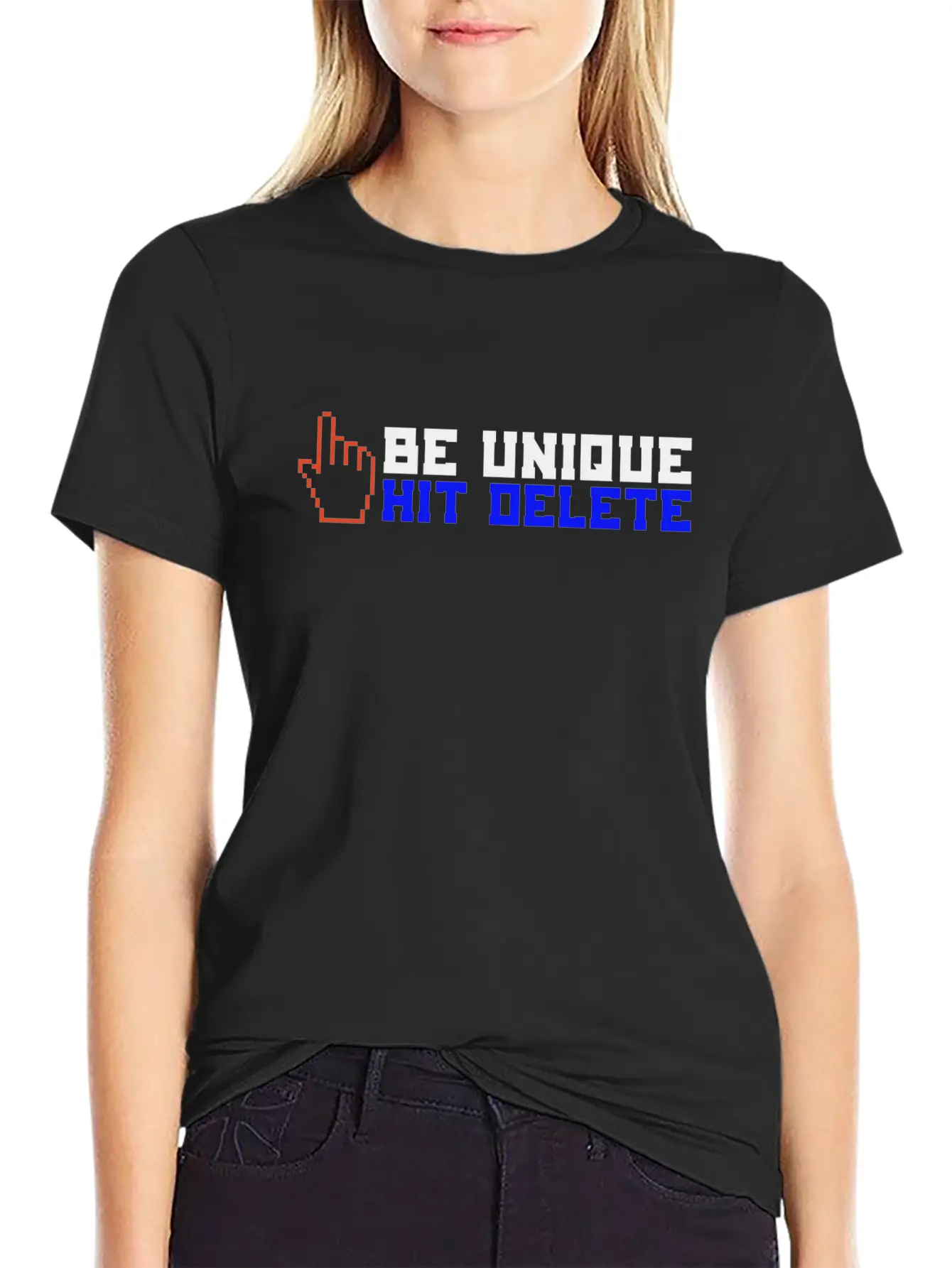 Stop Cyberbullies Be Unique Hit Delete Anti Classic Fit Graphic Tee For Daily Comfort – Unisex Cotton Shirt