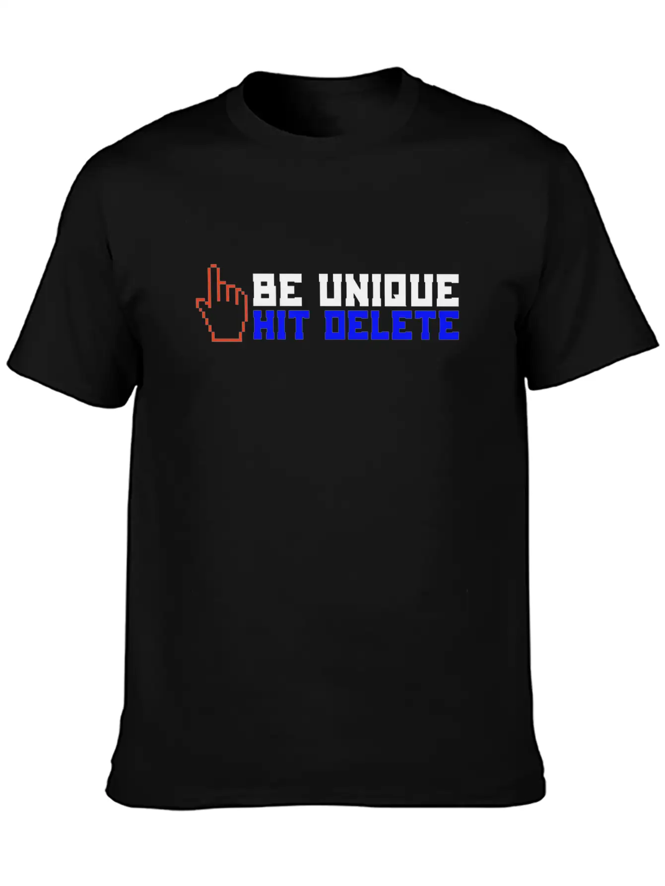 Stop Cyberbullies Be Unique Hit Delete Anti Classic Fit Graphic Tee For Daily Comfort – Unisex Cotton Shirt