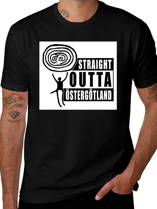 Straight Outta Östergötland Lightweight Cotton T-Shirt – Daily Comfort Graphic Shirt
