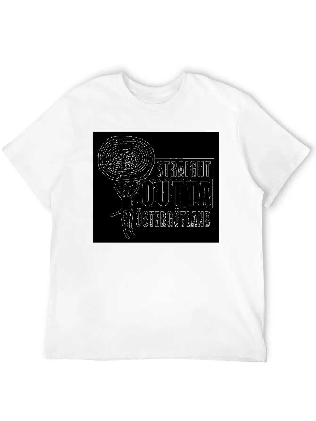 Straight Outta Östergötland Lightweight Cotton T-Shirt – Daily Comfort Graphic Shirt