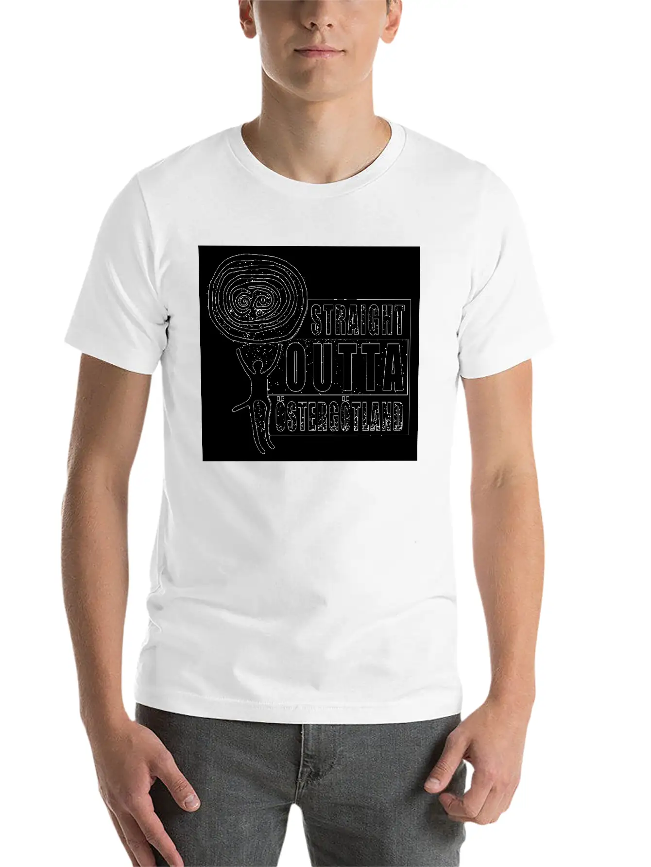 Straight Outta Östergötland Lightweight Cotton T-Shirt – Daily Comfort Graphic Shirt