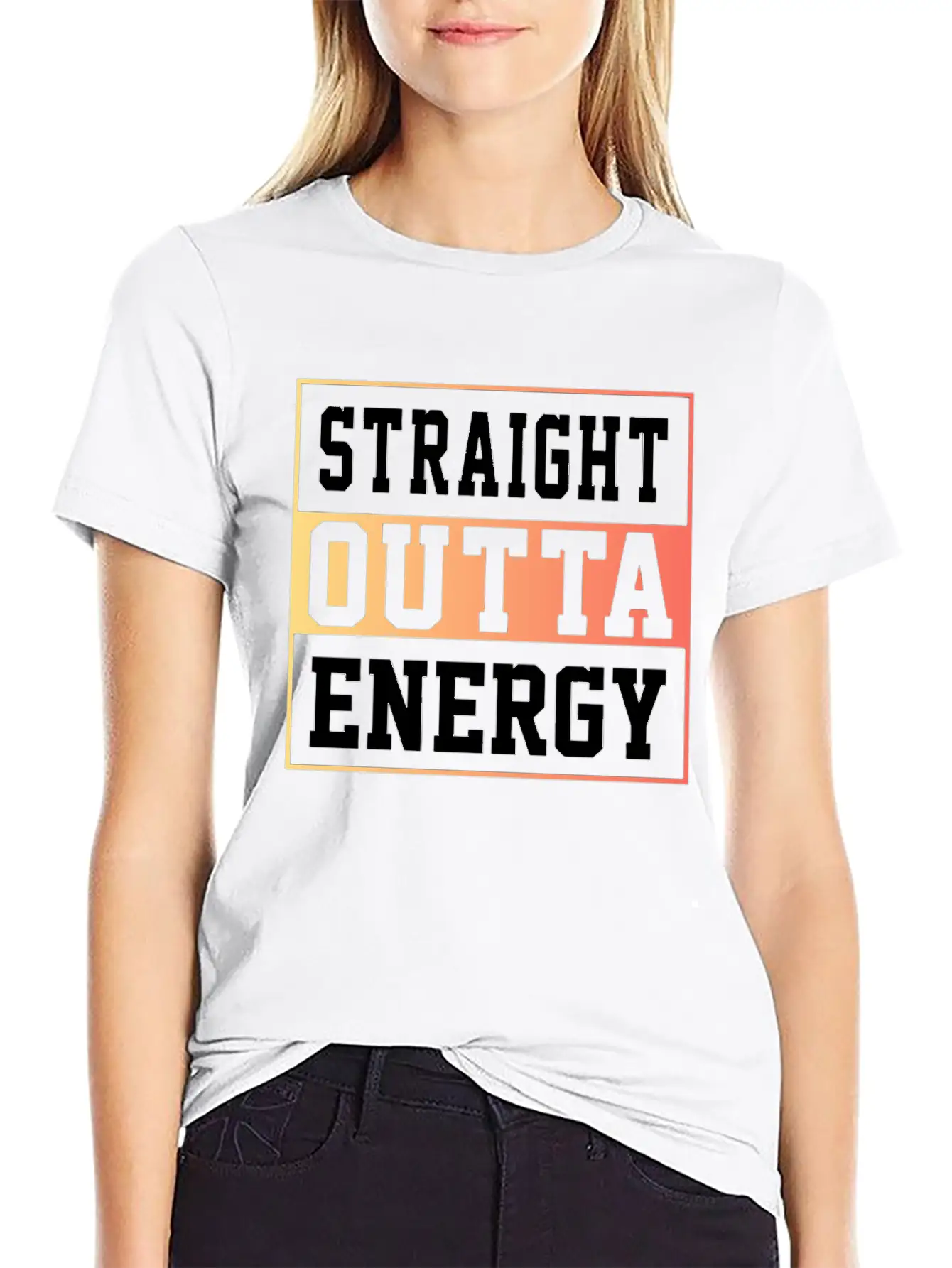 Straight Outta Energy Lightweight Cotton T-Shirt – Daily Comfort Graphic Shirt