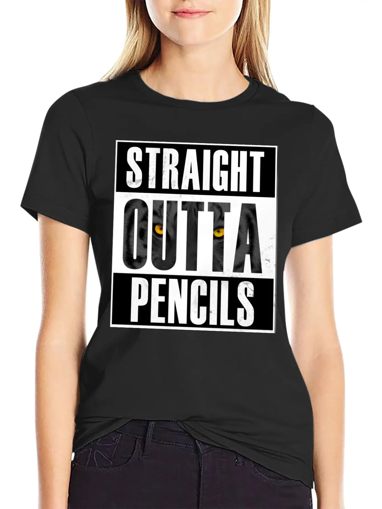 Straight Outta Pencils T Shirt Modern Fit Casual T-Shirt – Clean And Versatile Design