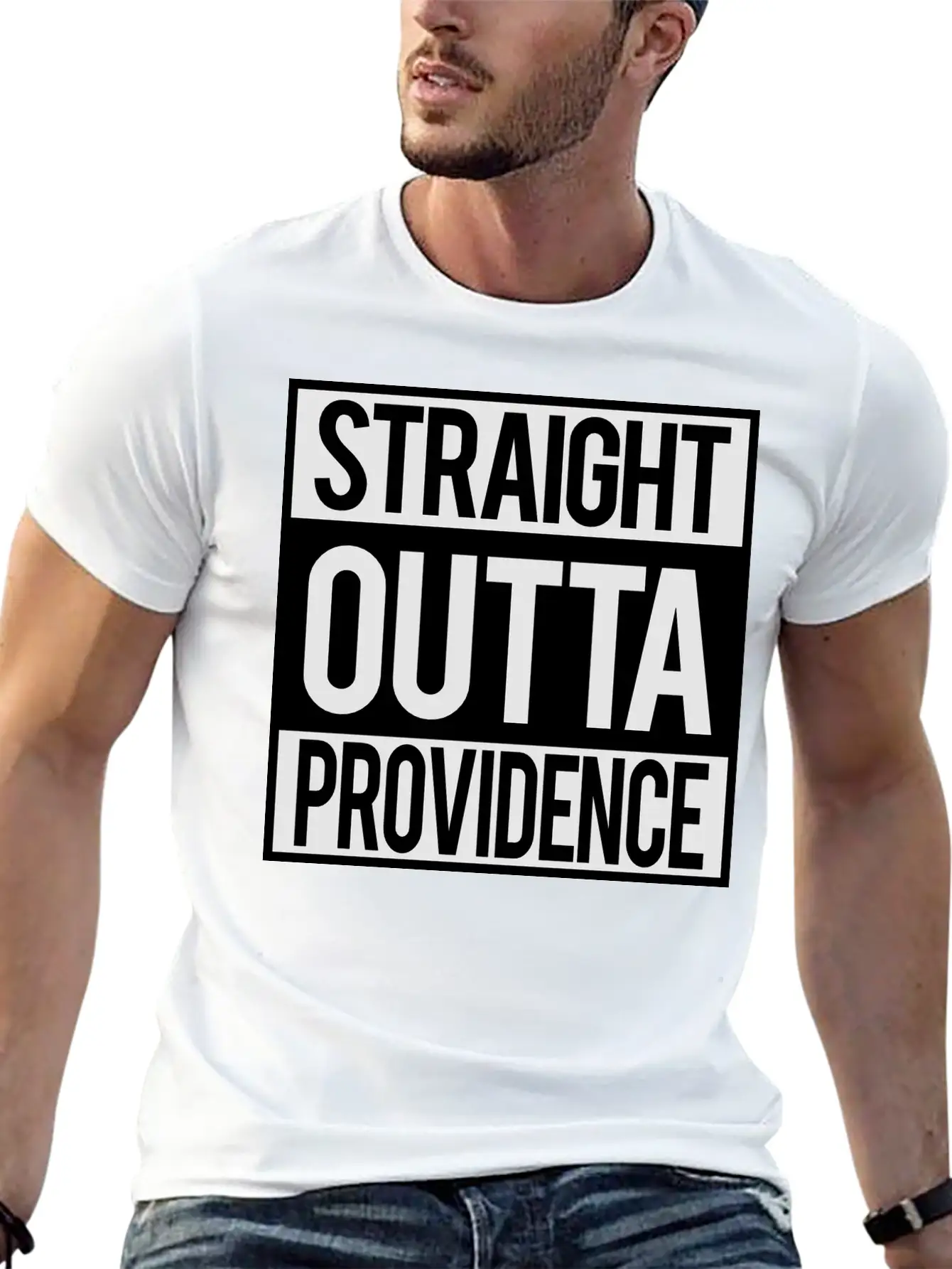 Straight Outta Providence Lightweight Cotton T-Shirt – Daily Comfort Graphic Shirt