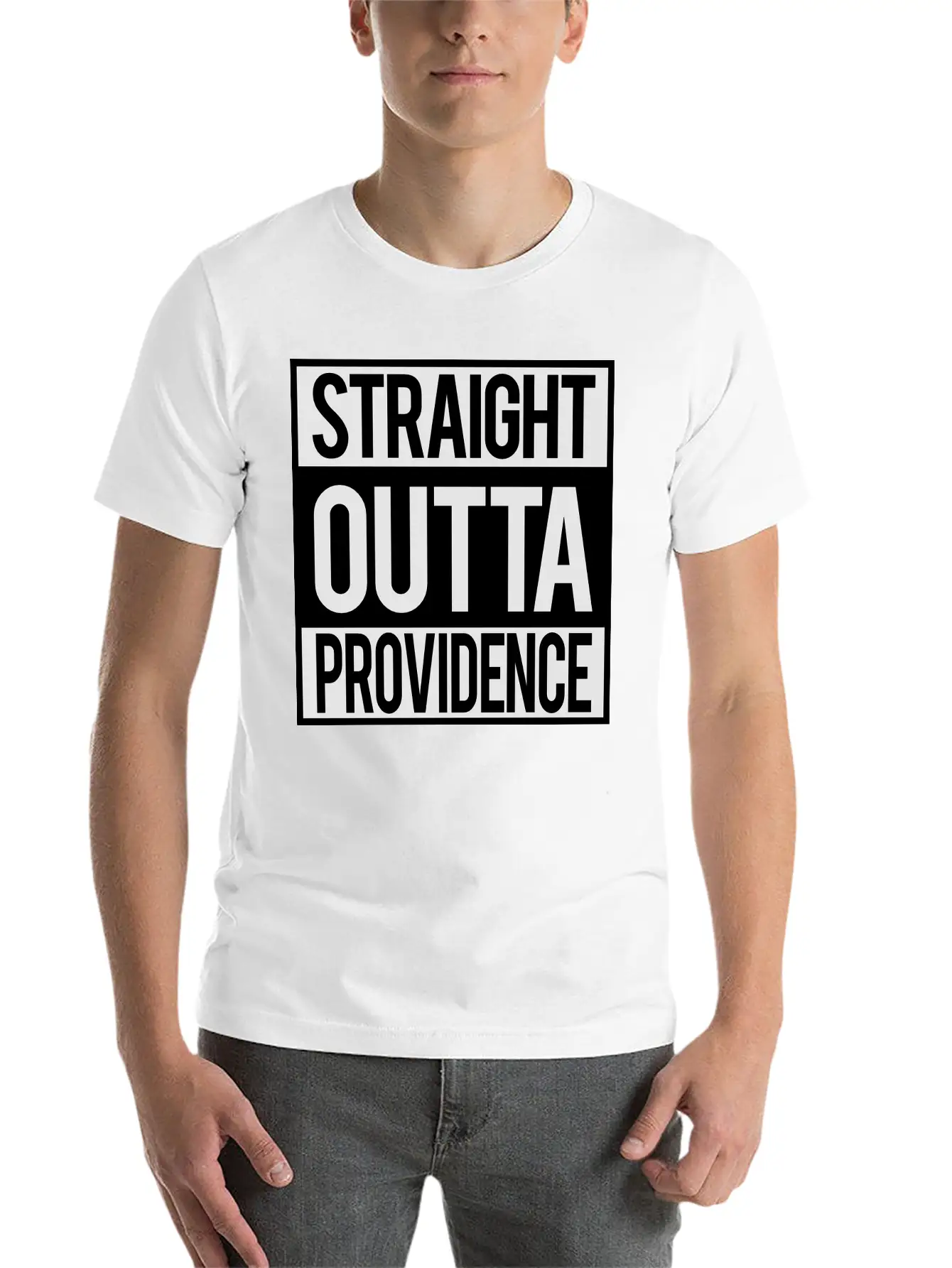 Straight Outta Providence Lightweight Cotton T-Shirt – Daily Comfort Graphic Shirt