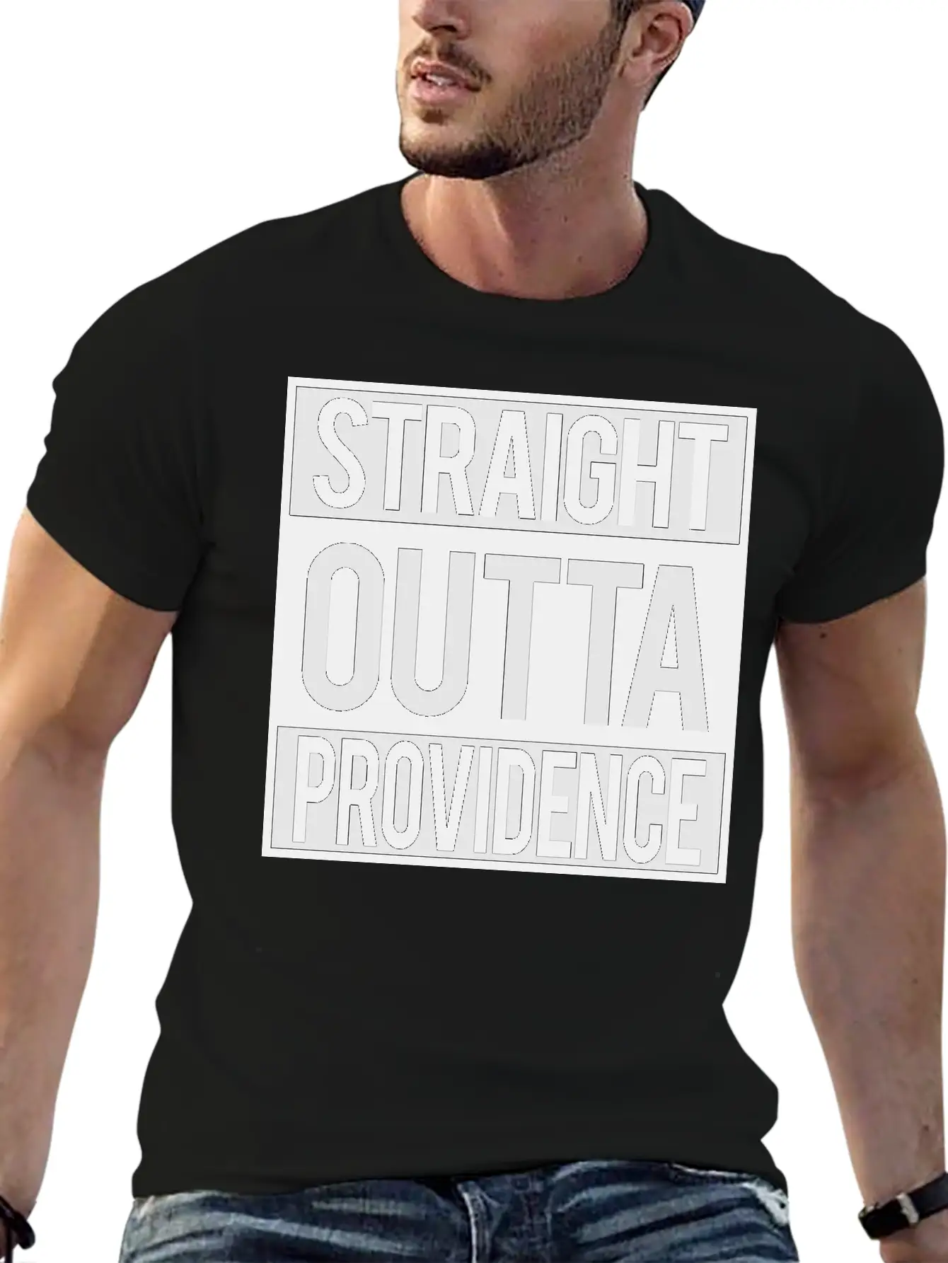 Straight Outta Providence Lightweight Cotton T-Shirt – Daily Comfort Graphic Shirt