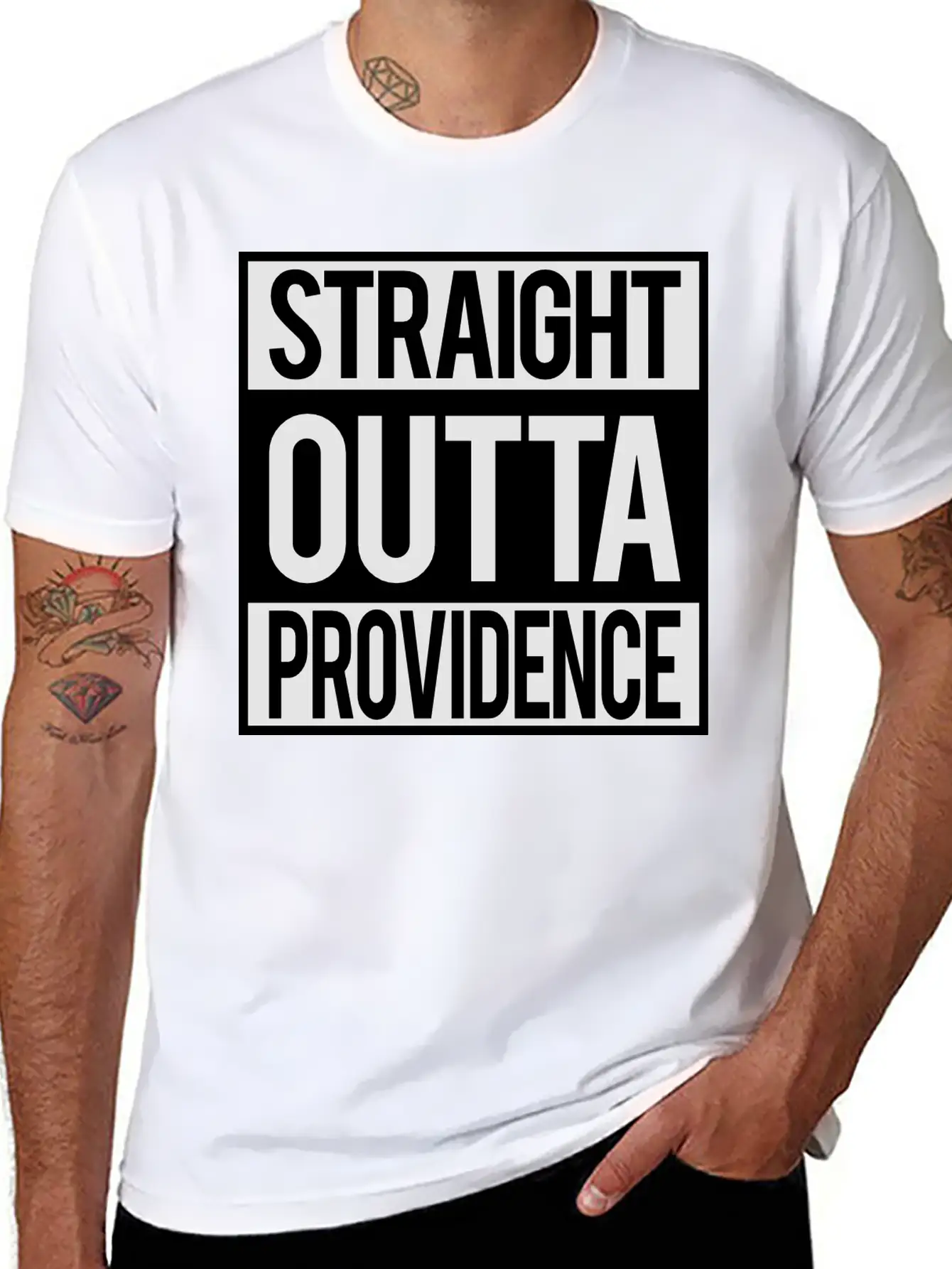 Straight Outta Providence Lightweight Cotton T-Shirt – Daily Comfort Graphic Shirt